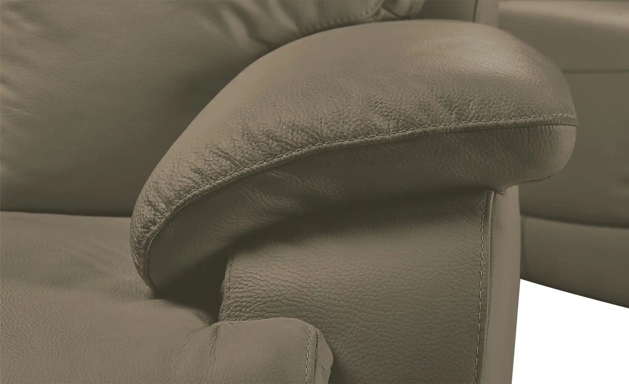 Wohnwert Ledersofa Ambra | Taupe (Hellbraun), Erweiterte Funktion