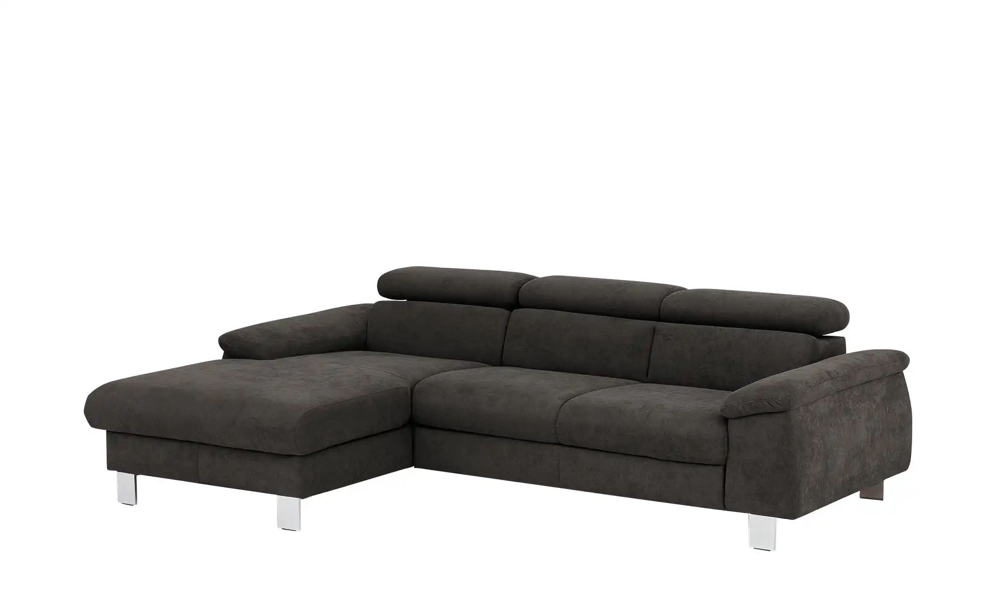 Thumbnail - uno Ecksofa aus Velours Micky ¦ braun ¦ Maße (cm): B: 166 H: 72 T: 244.0 Polstermöbel > Sofas > Ecksofas - Höffner