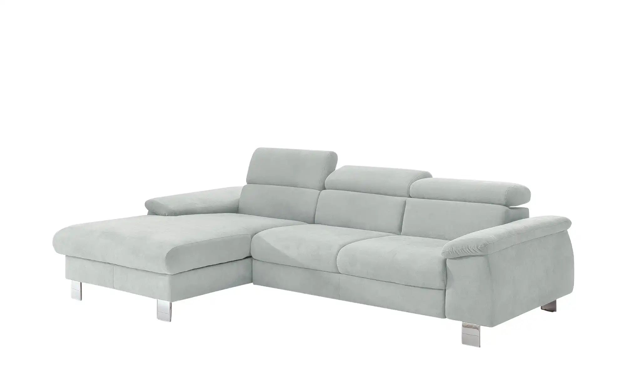 Thumbnail - uno Ecksofa aus Velours Micky ¦ grau ¦ Maße (cm): B: 166 H: 72 T: 244.0 Polstermöbel > Sofas > Ecksofas - Höffner