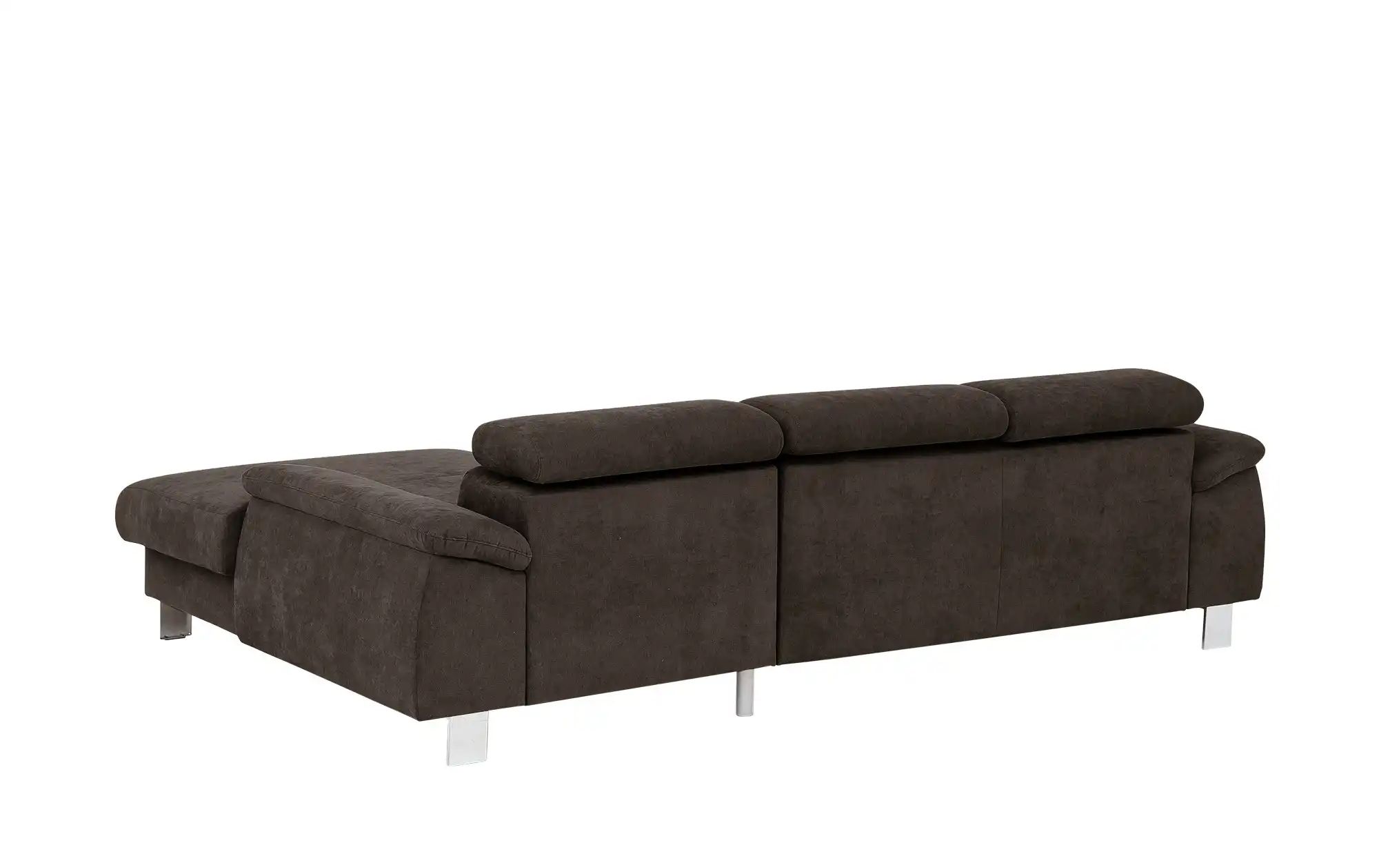 Thumbnail - uno Ecksofa aus Velours Micky ¦ braun ¦ Maße (cm): B: 244 H: 72 T: 166.0 Polstermöbel > Sofas > Ecksofas - Höffner