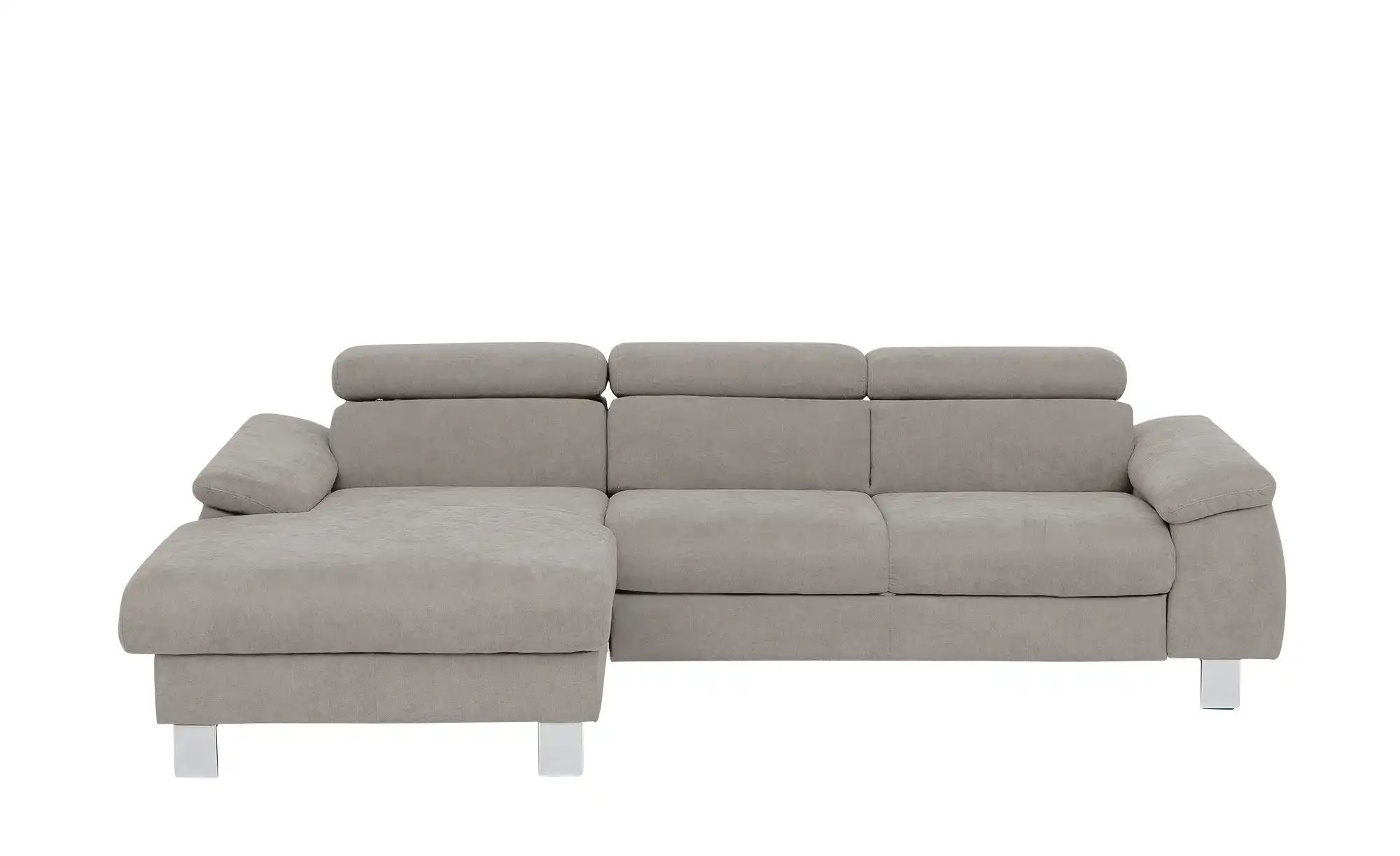 uno Ecksofa aus Velours Micky ¦ grau ¦ Maße (cm): B: 166 H: 72 T: 244 Polst günstig online kaufen