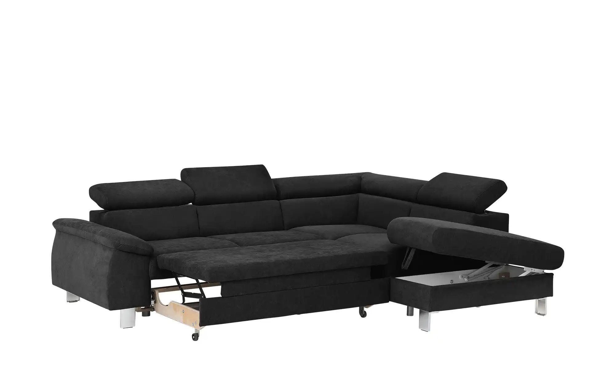 Thumbnail - uno Ecksofa  Micky ¦ schwarz ¦ Maße (cm): B: 249 H: 72 T: 207.0 Polstermöbel > Sofas > Ecksofas - Höffner