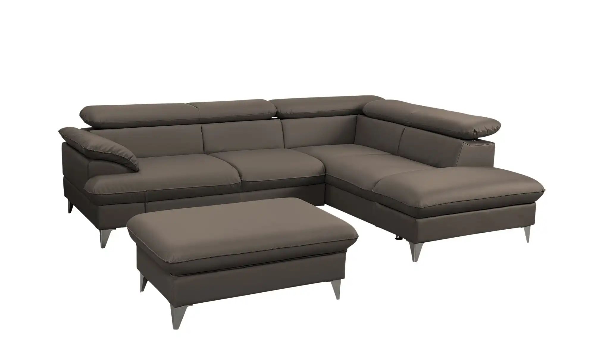 uno Ecksofa aus Kunstleder David ¦ braun ¦ Maße (cm): B: 256 H: 74 T: 208 P günstig online kaufen