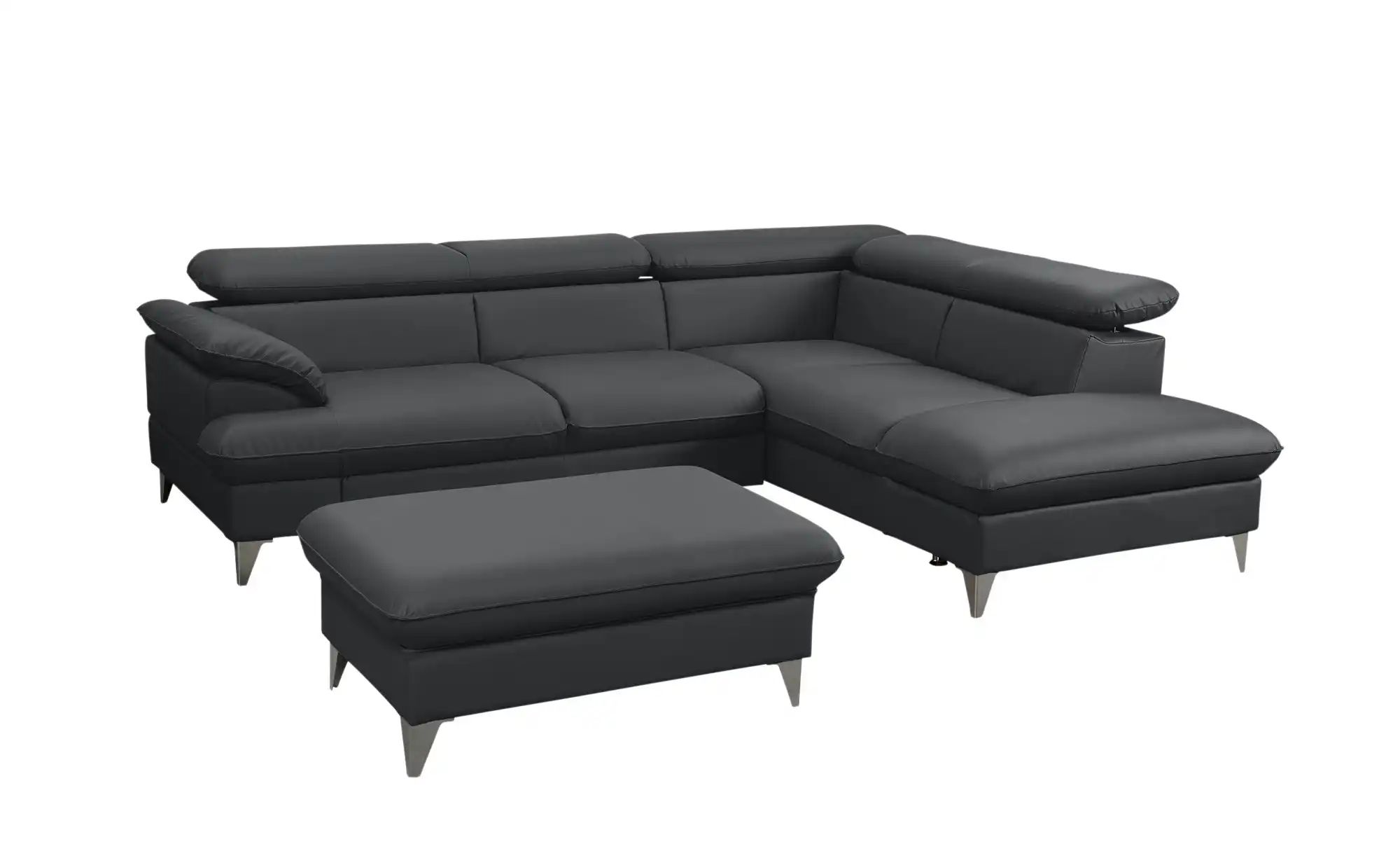 uno Ecksofa aus Kunstleder David ¦ schwarz ¦ Maße (cm): B: 256 H: 74 T: 208 günstig online kaufen