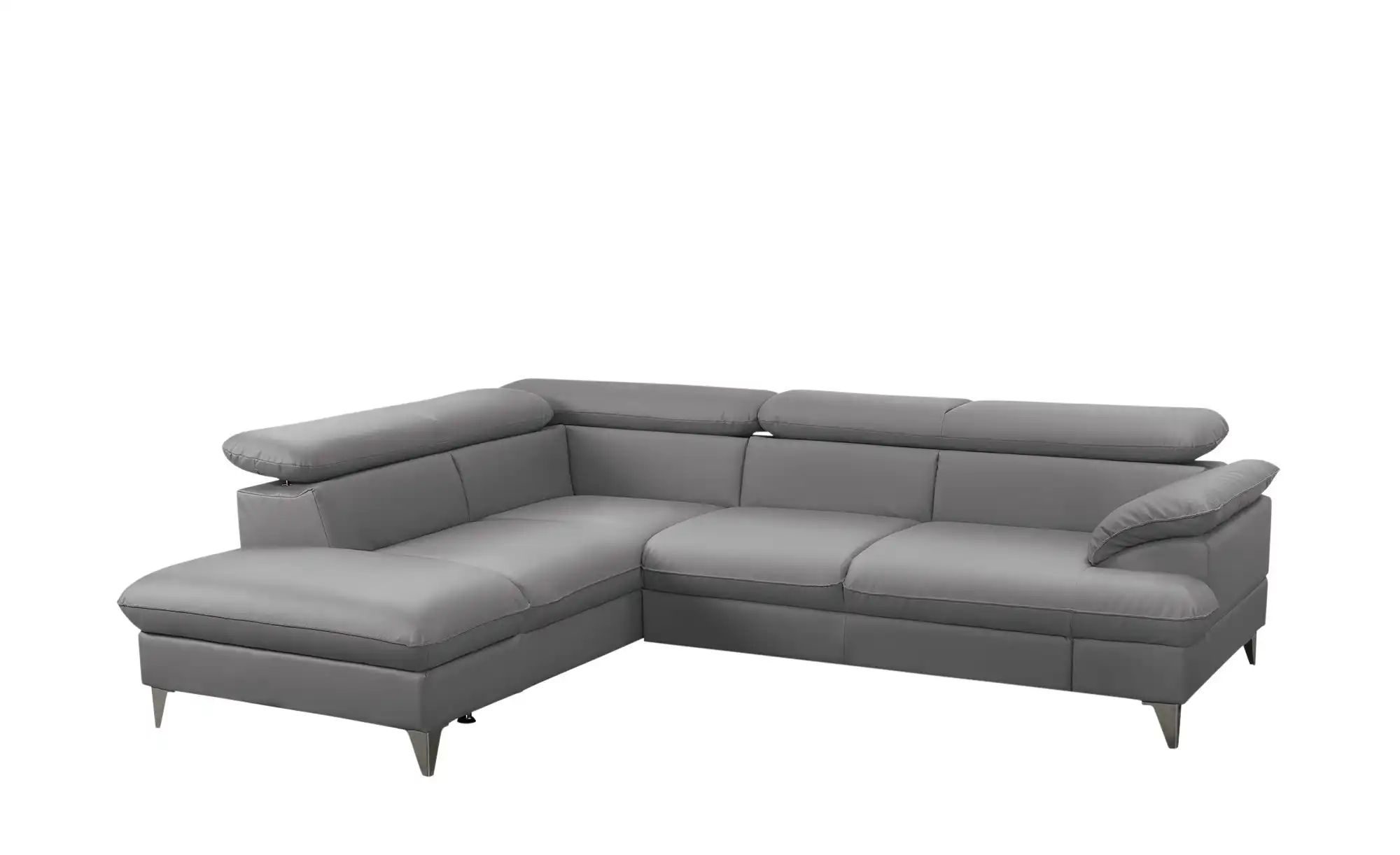 uno Ecksofa aus Kunstleder David ¦ grau ¦ Maße (cm): B: 208 H: 74 T: 256 Po günstig online kaufen