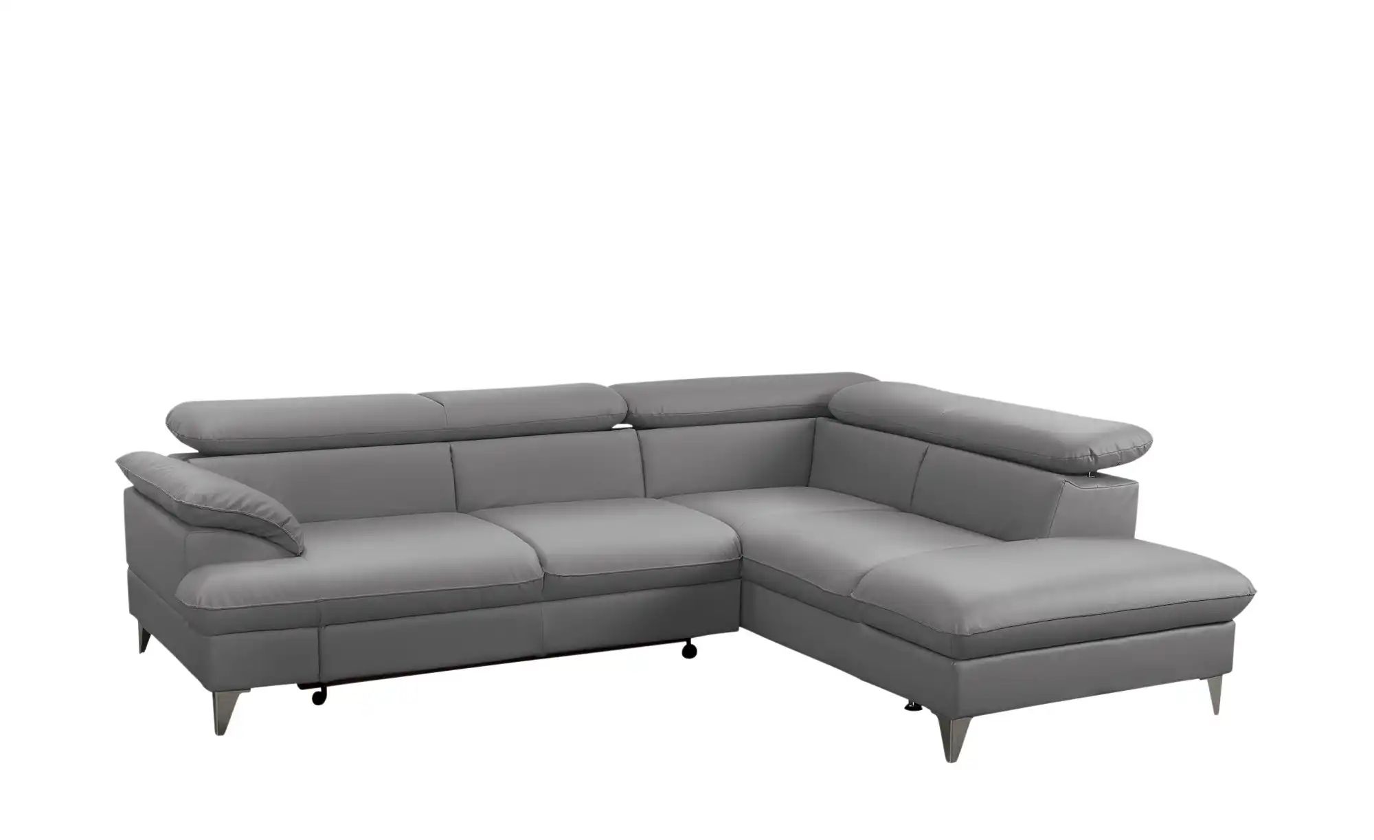 uno Ecksofa aus Kunstleder David ¦ grau ¦ Maße (cm): B: 256 H: 74 T: 208 Po günstig online kaufen