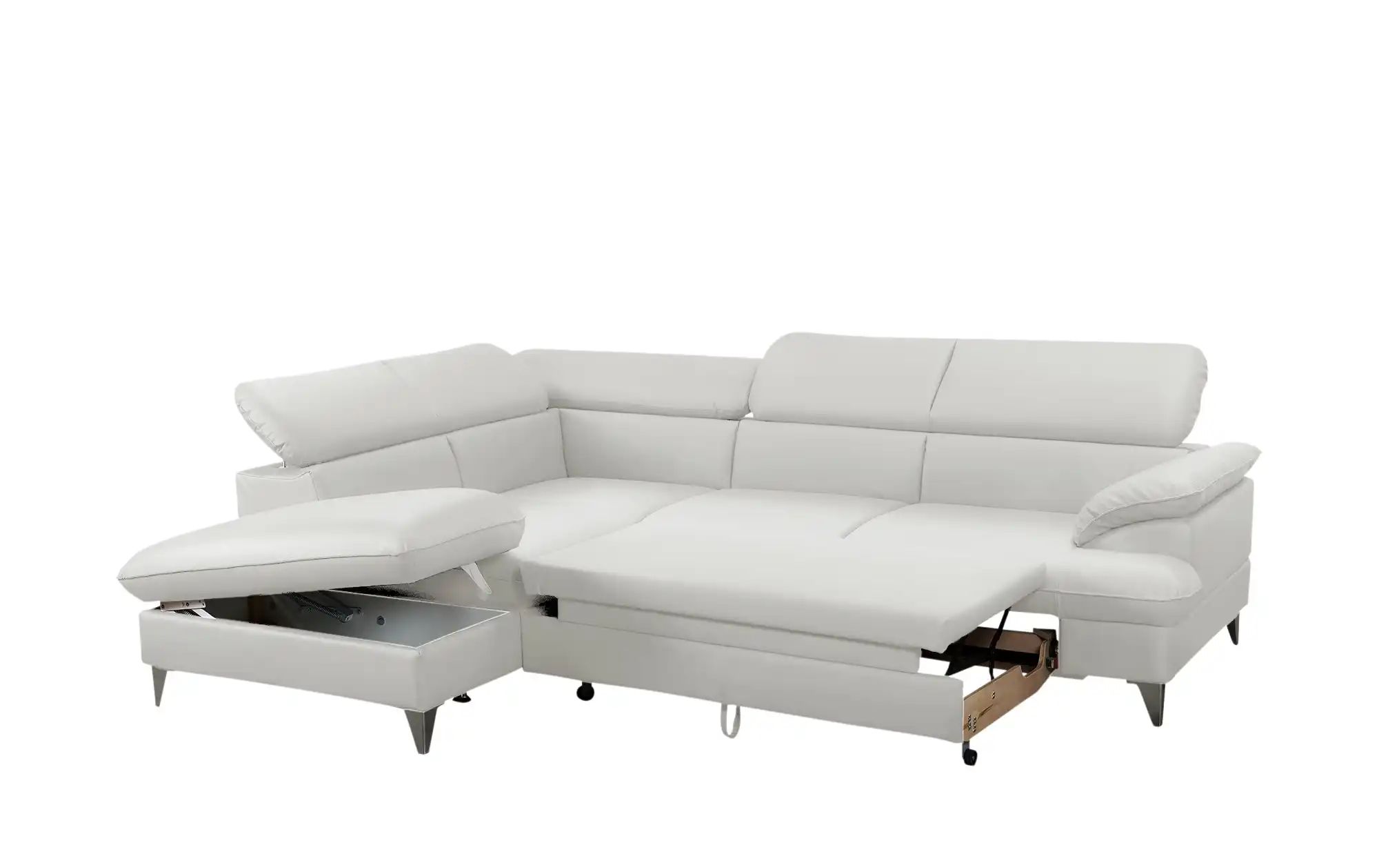 uno Ecksofa aus Kunstleder David ¦ grau ¦ Maße (cm): B: 208 H: 74 T: 256 Po günstig online kaufen