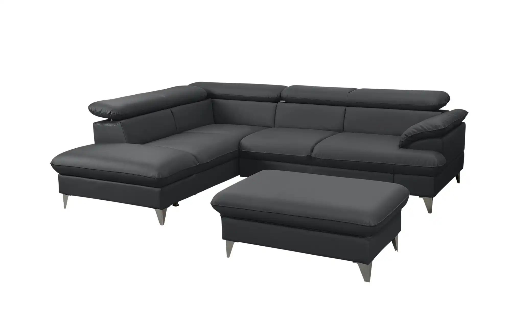 uno Ecksofa aus Kunstleder David ¦ schwarz ¦ Maße (cm): B: 208 H: 74 T: 256 günstig online kaufen