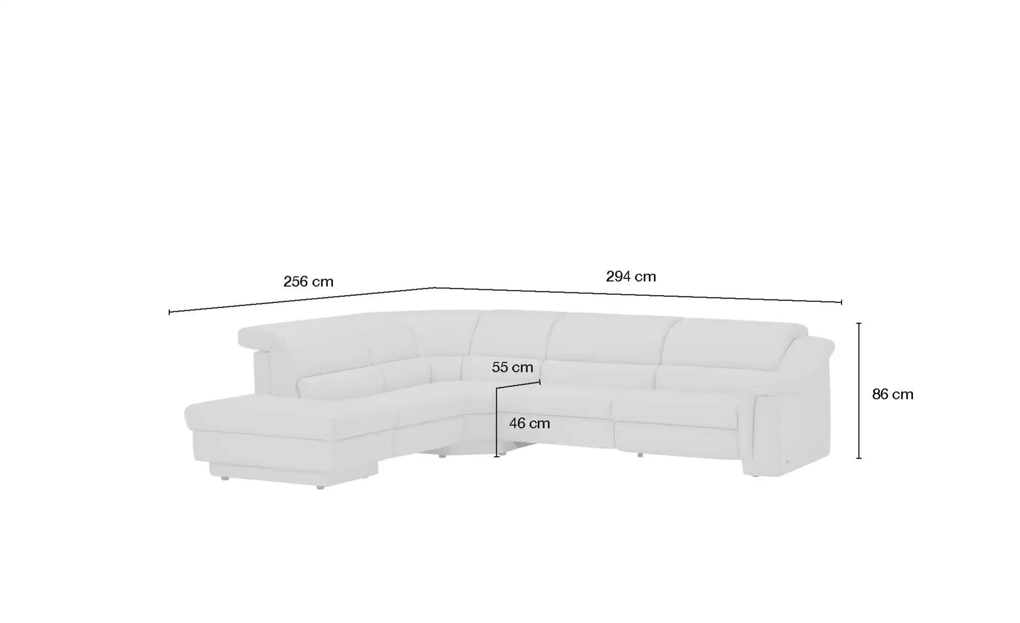 himolla Ecksofa  1301 ¦ braun ¦ Maße (cm): B: 294 H: 86 T: 256 Polstermöbel günstig online kaufen