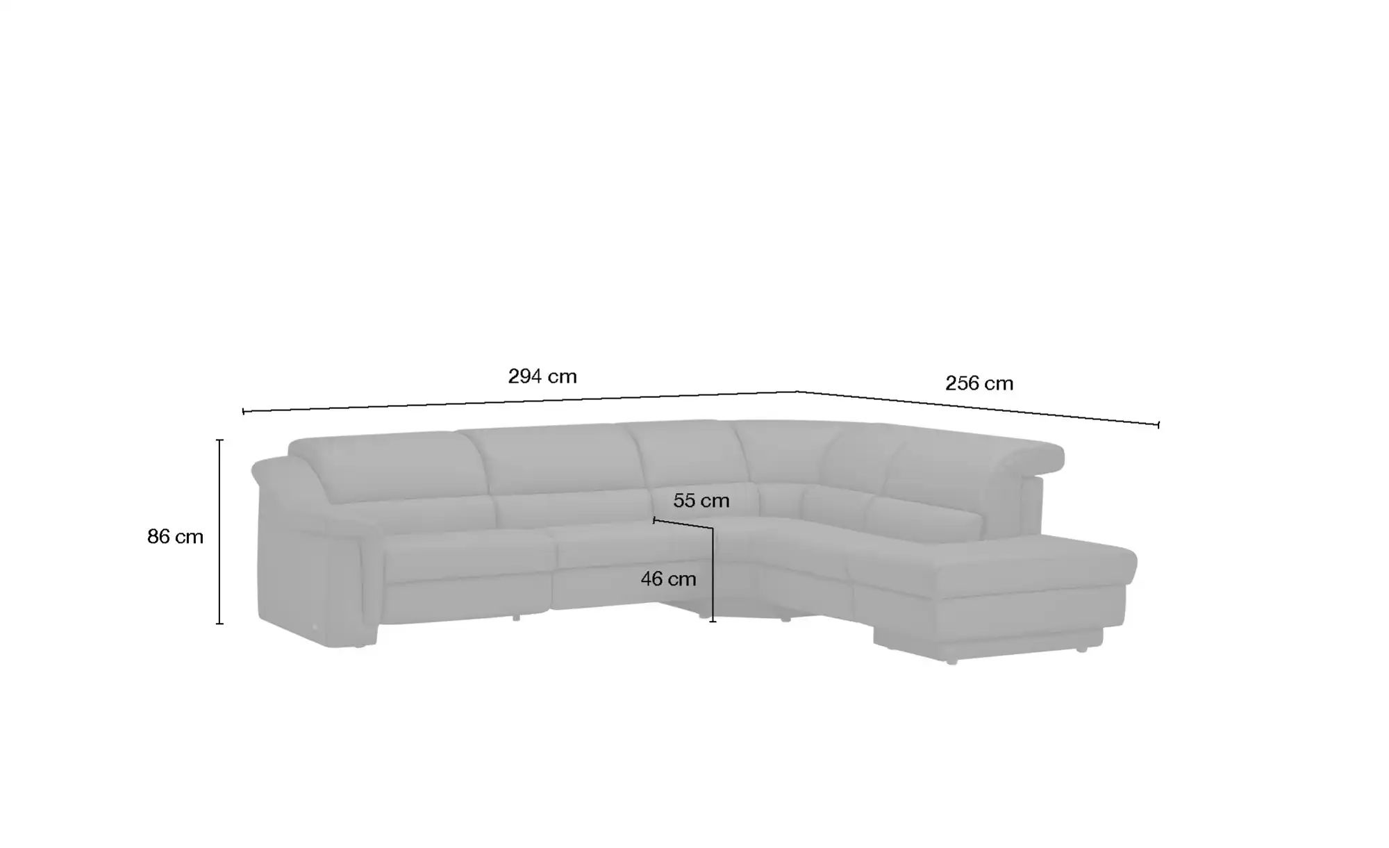 himolla Ecksofa  1301 ¦ grün ¦ Maße (cm): B: 294 H: 86 T: 256 Polstermöbel günstig online kaufen