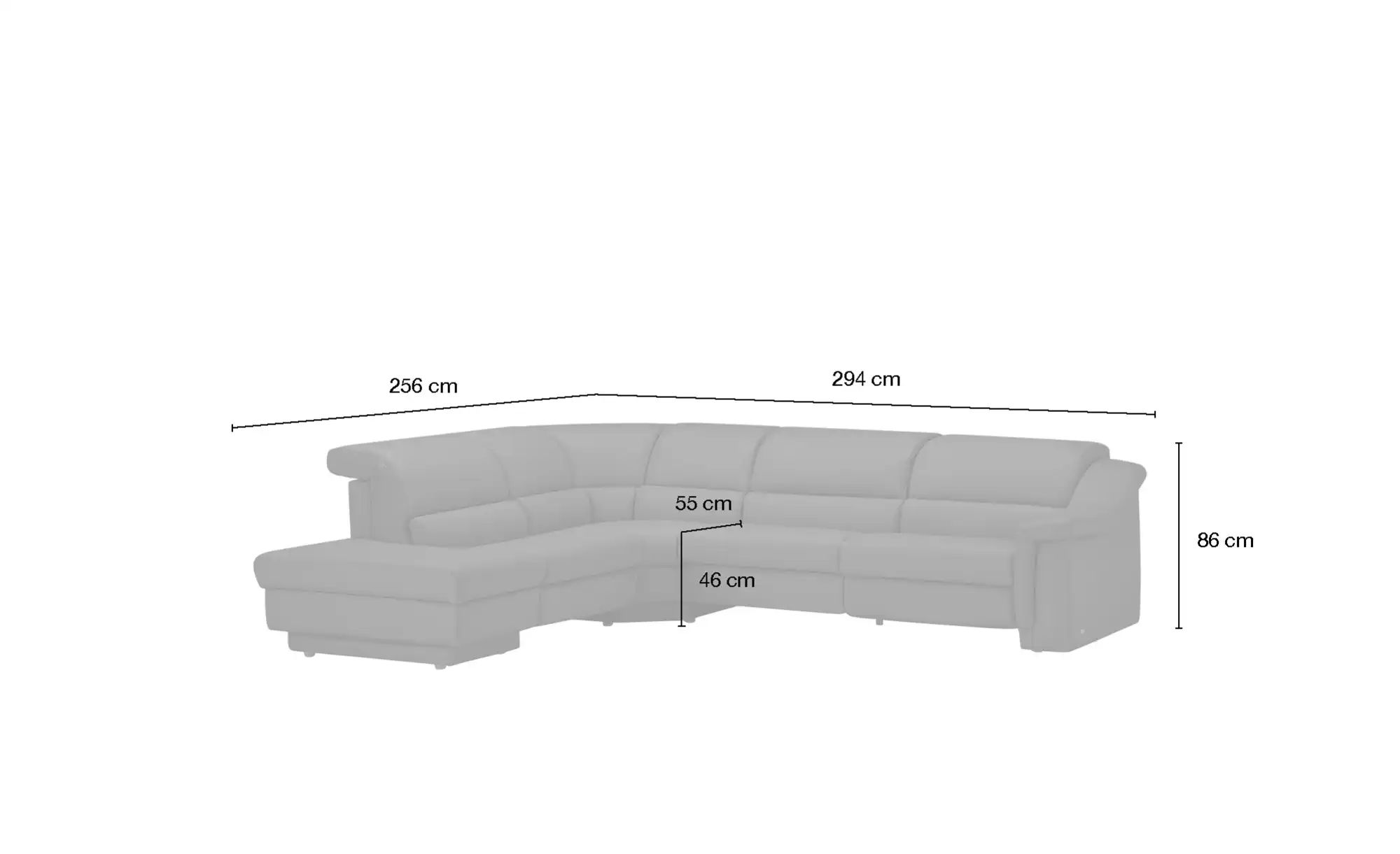 himolla Ecksofa  1301 ¦ grün ¦ Maße (cm): B: 294 H: 86 T: 256.0 Polstermöbe günstig online kaufen