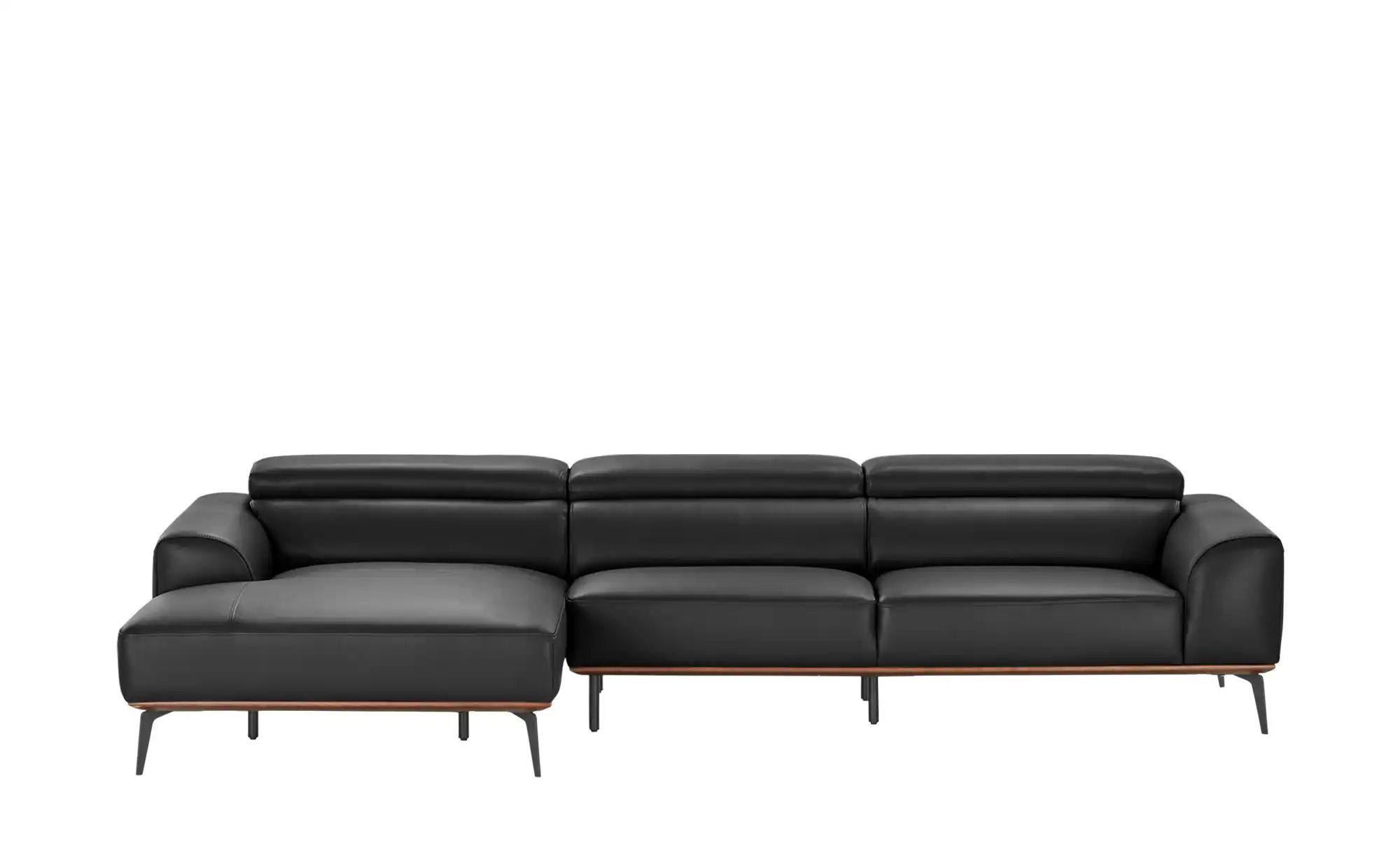 uno Ecksofa Leder Jupiter ¦ schwarz Polstermöbel > Sofas