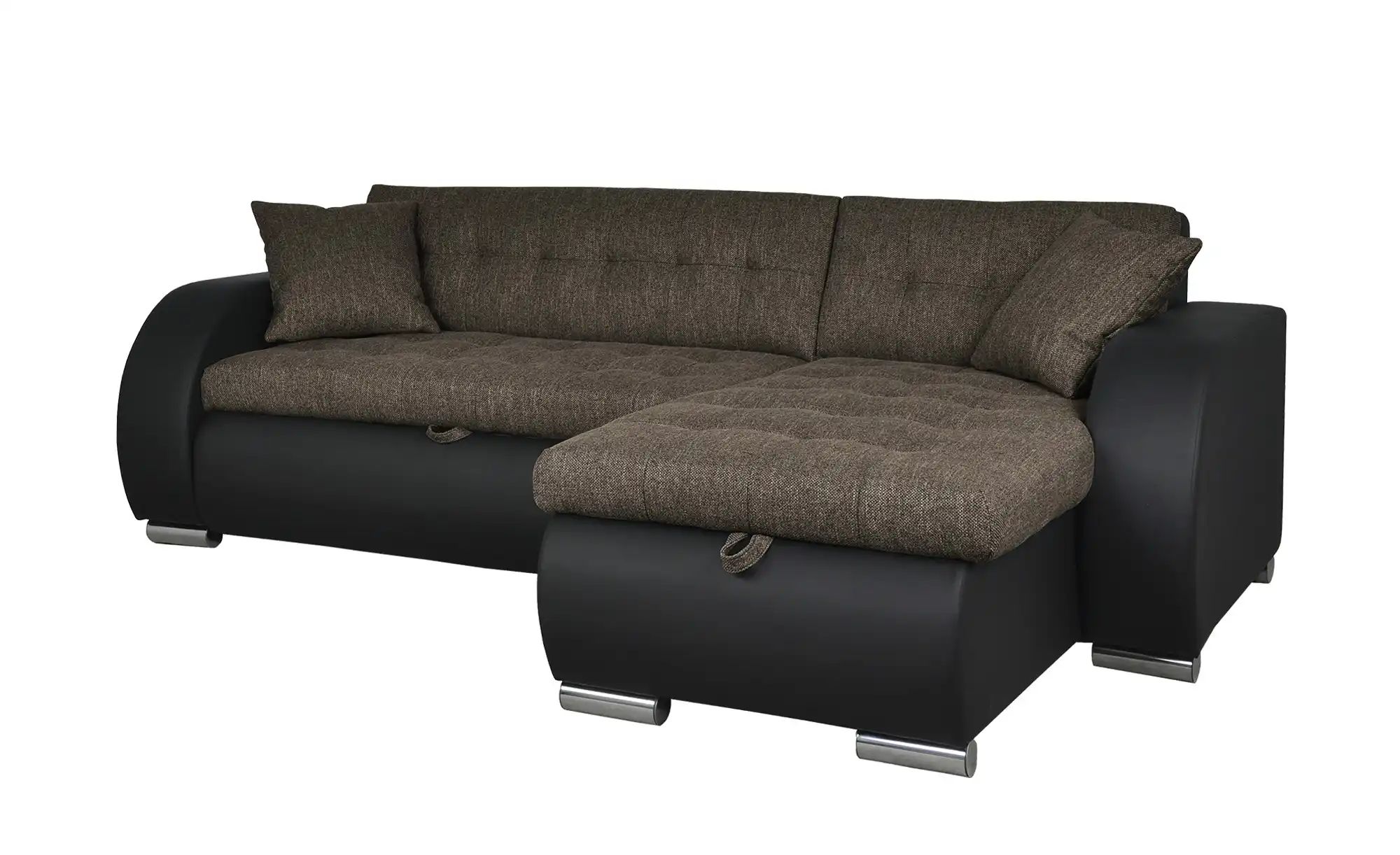 Thumbnail - Ecksofa  Aries ¦ schwarz ¦ Maße (cm): B: 242 H: 80 T: 161.0 Polstermöbel > Sofas > Ecksofas - Höffner