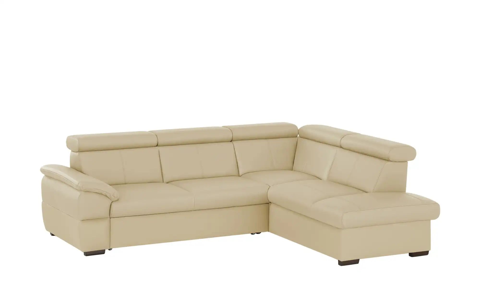 uno Ecksofa aus Echtleder Town ¦ beige ¦ Maße (cm): B: 264 H: 76 T: 210 Pol günstig online kaufen