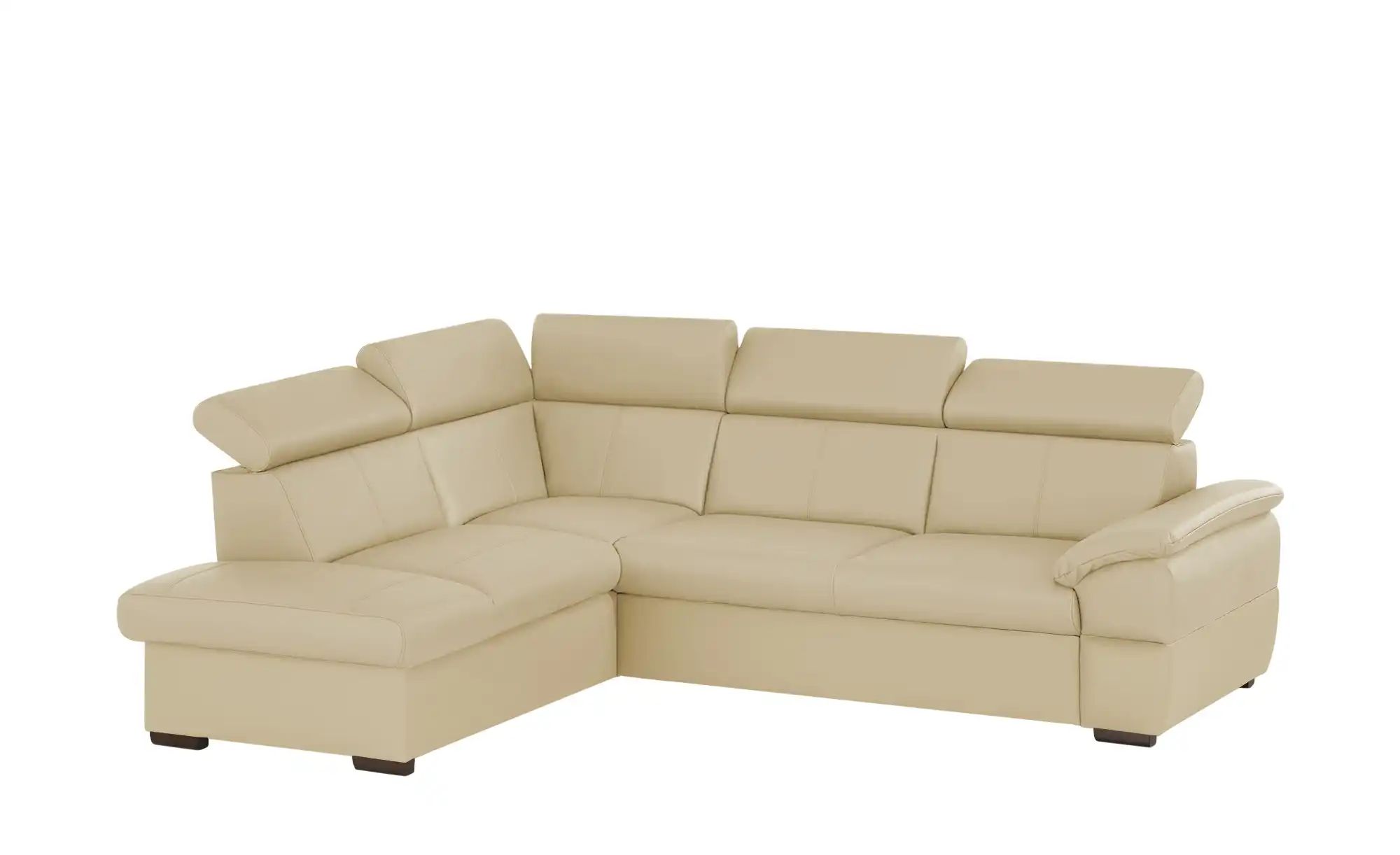 uno Ecksofa aus Echtleder Town ¦ beige ¦ Maße (cm): B: 264 H: 76 T: 210 Pol günstig online kaufen