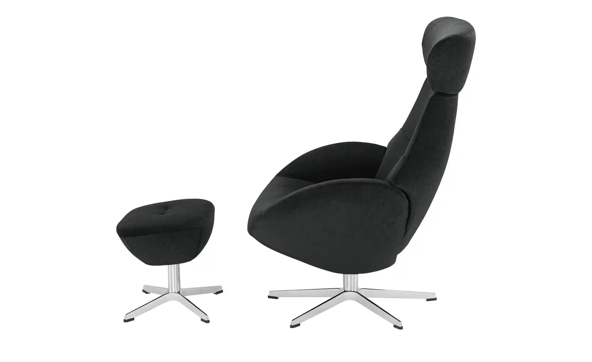 Fußablage  Globe ¦ schwarz ¦ Maße (cm): B: 50 H: 37 T: 36.0 Polstermöbel > günstig online kaufen