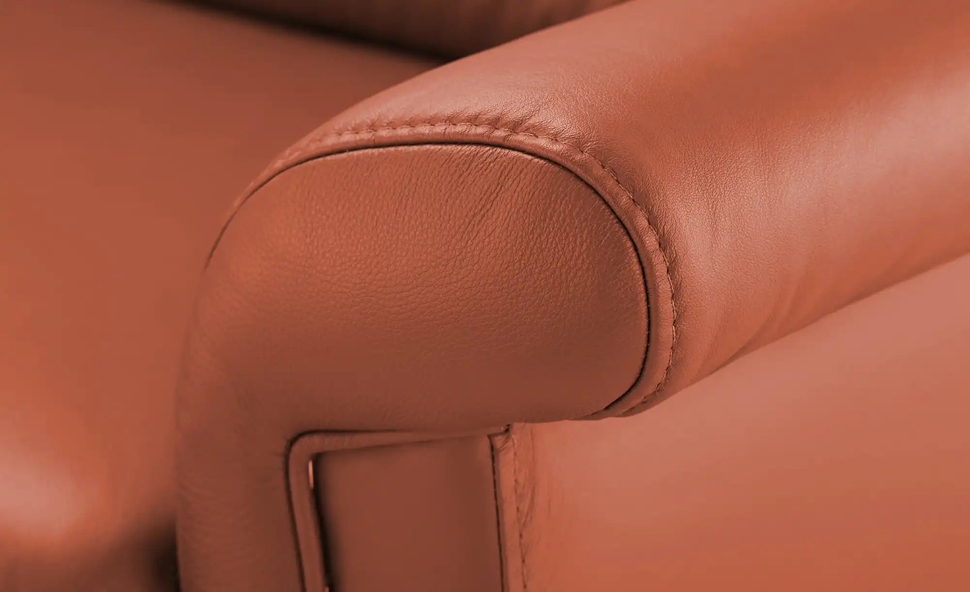 himolla Ledersofa  2253 ¦ orange ¦ Maße (cm): B: 199 H: 96 T: 100 Polstermö günstig online kaufen