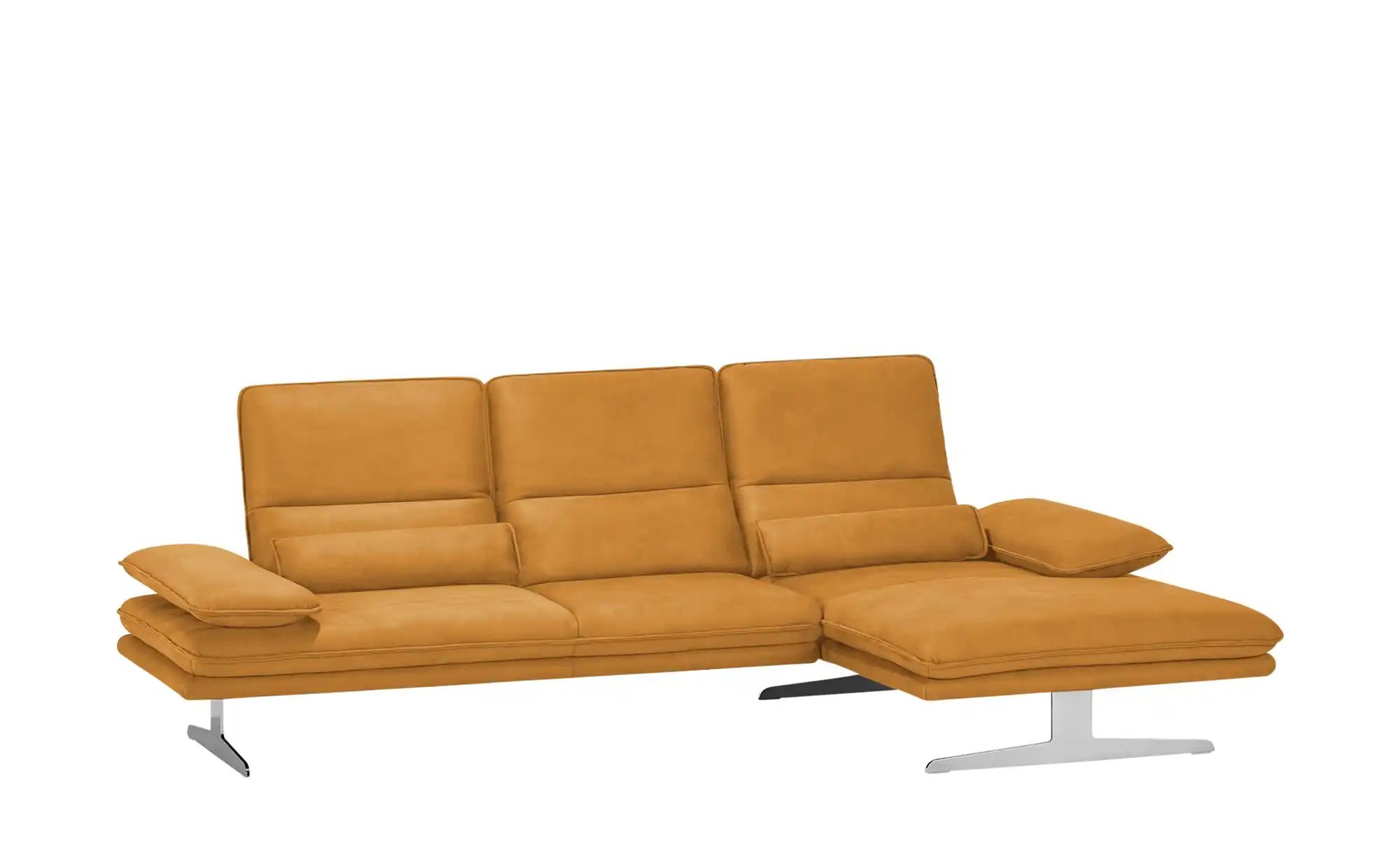 W.SCHILLIG Ecksofa aus Mikrofaser Broadway ¦ orange ¦ Maße (cm): B: 291 H: günstig online kaufen