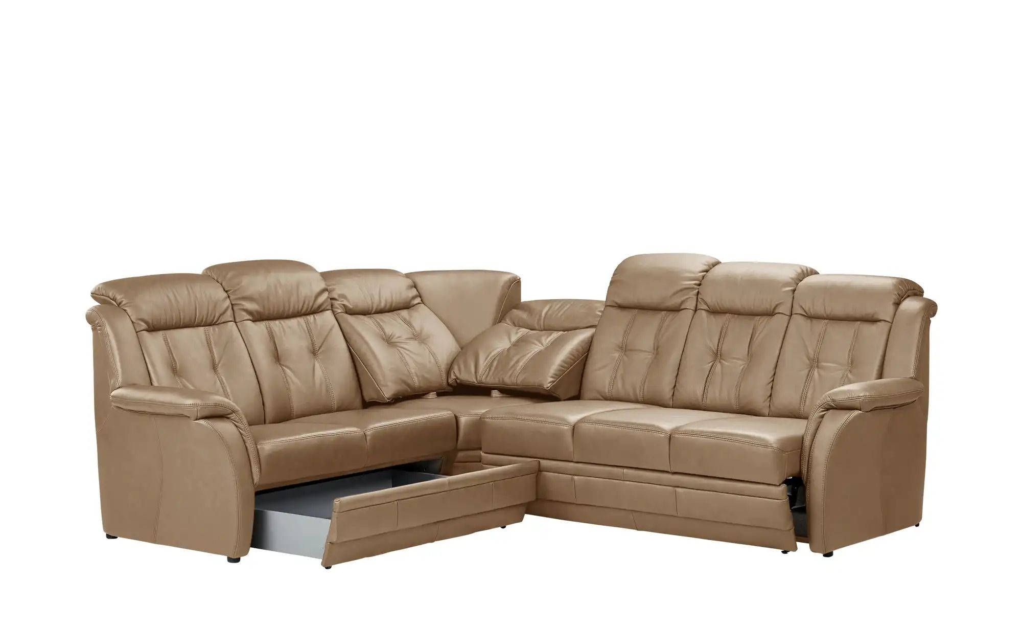 Thumbnail - Polstermöbel Oelsa Komfort-Ecksofa aus Leder  Andorra ¦ braun ¦ Maße (cm): B: 272 H: 99 T: 238.0 Polstermöbel > Sofas > ...