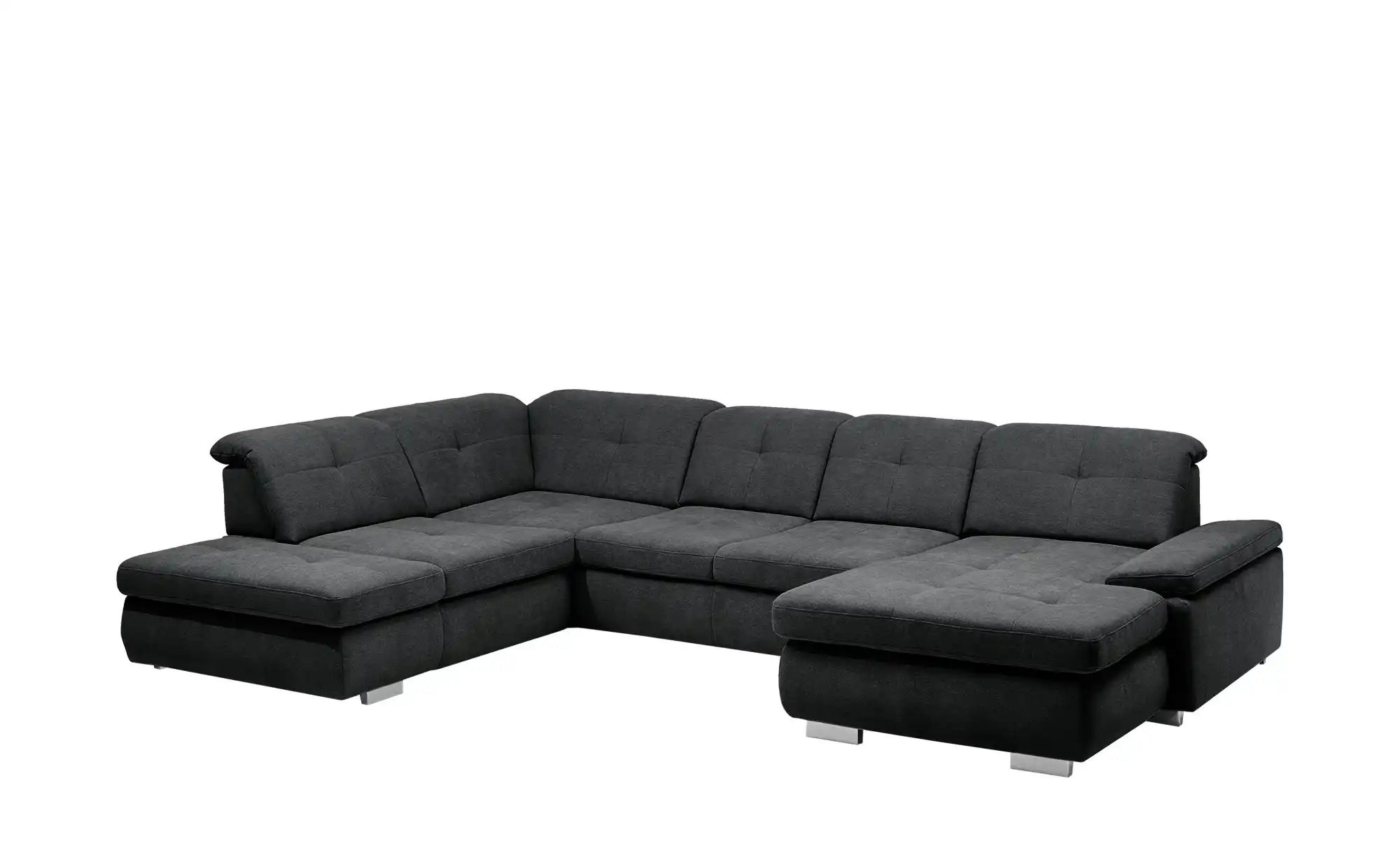 Lounge Collection Wohnlandschaft Flachgewebe  Affair ¦ schwarz ¦ Maße (cm): günstig online kaufen