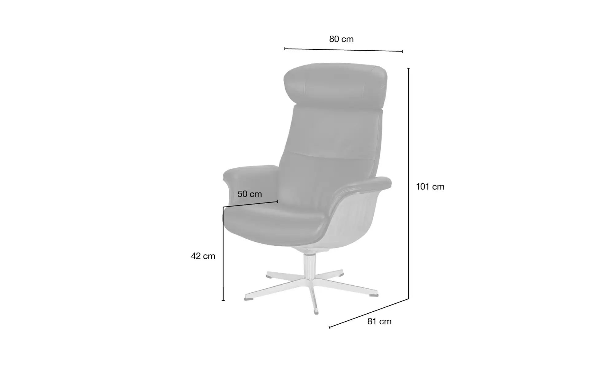 Relaxsessel  drehbar Timeout ¦ rot ¦ Maße (cm): B: 80 H: 101 T: 81.0 Polste günstig online kaufen
