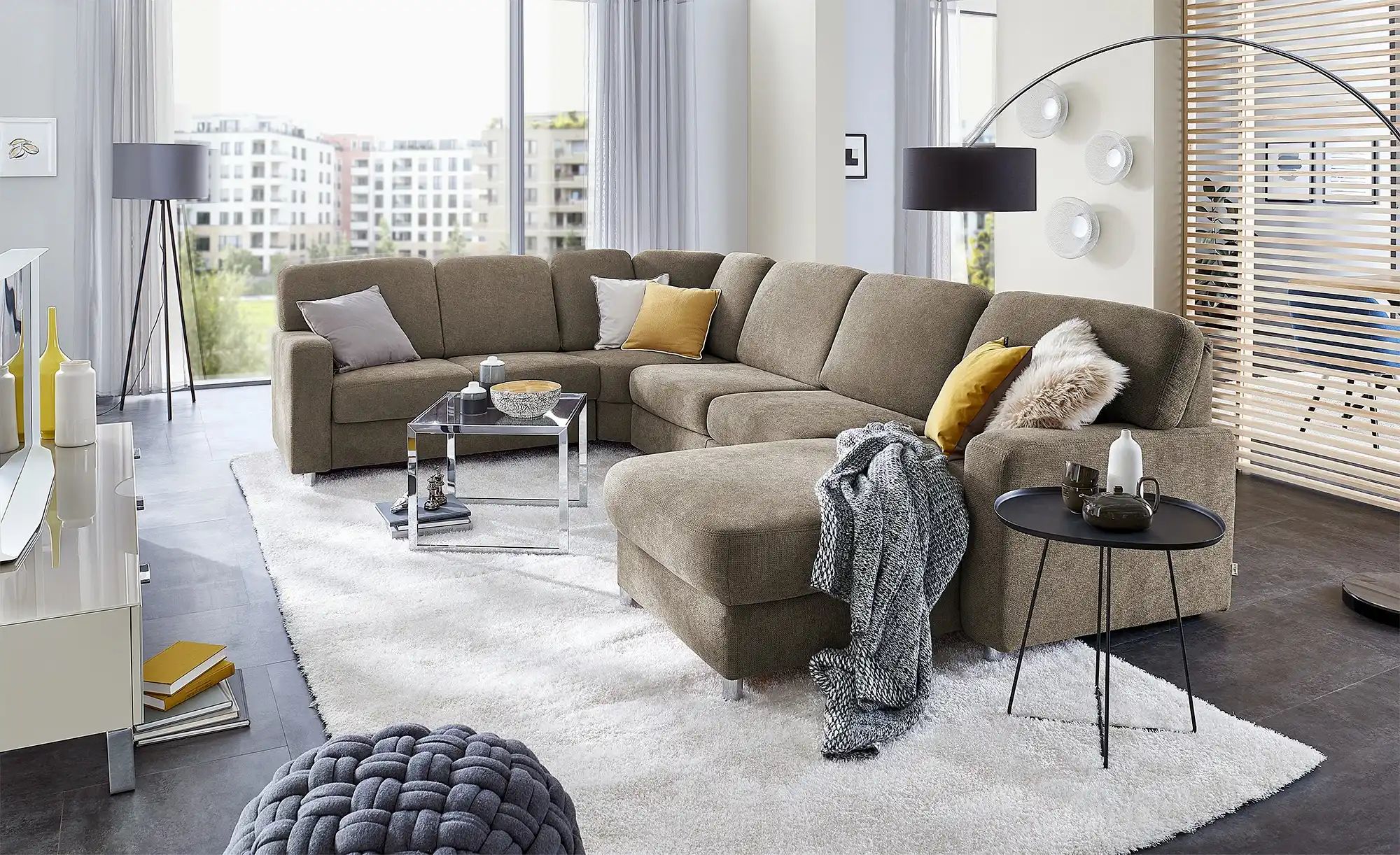 Thumbnail - smart Wohnlandschaft Valencia ¦ braun ¦ Maße (cm): B: 341 H: 90 T: 173.0 Polstermöbel > Sofas > Wohnlandschaften - Höff...
