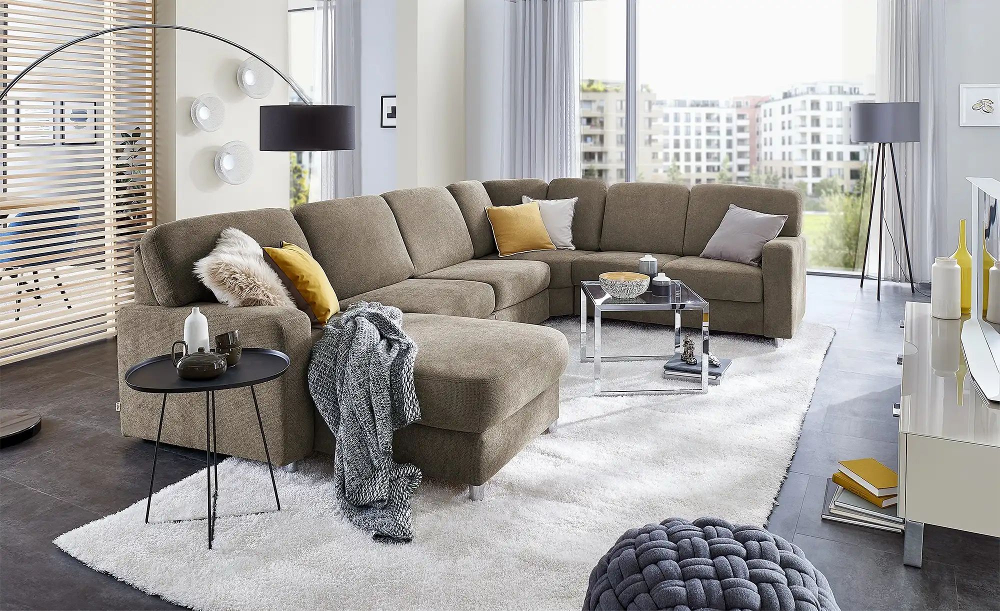 Thumbnail - smart Wohnlandschaft Valencia ¦ braun ¦ Maße (cm): B: 341 H: 90 T: 240.0 Polstermöbel > Sofas > Wohnlandschaften - Höff...