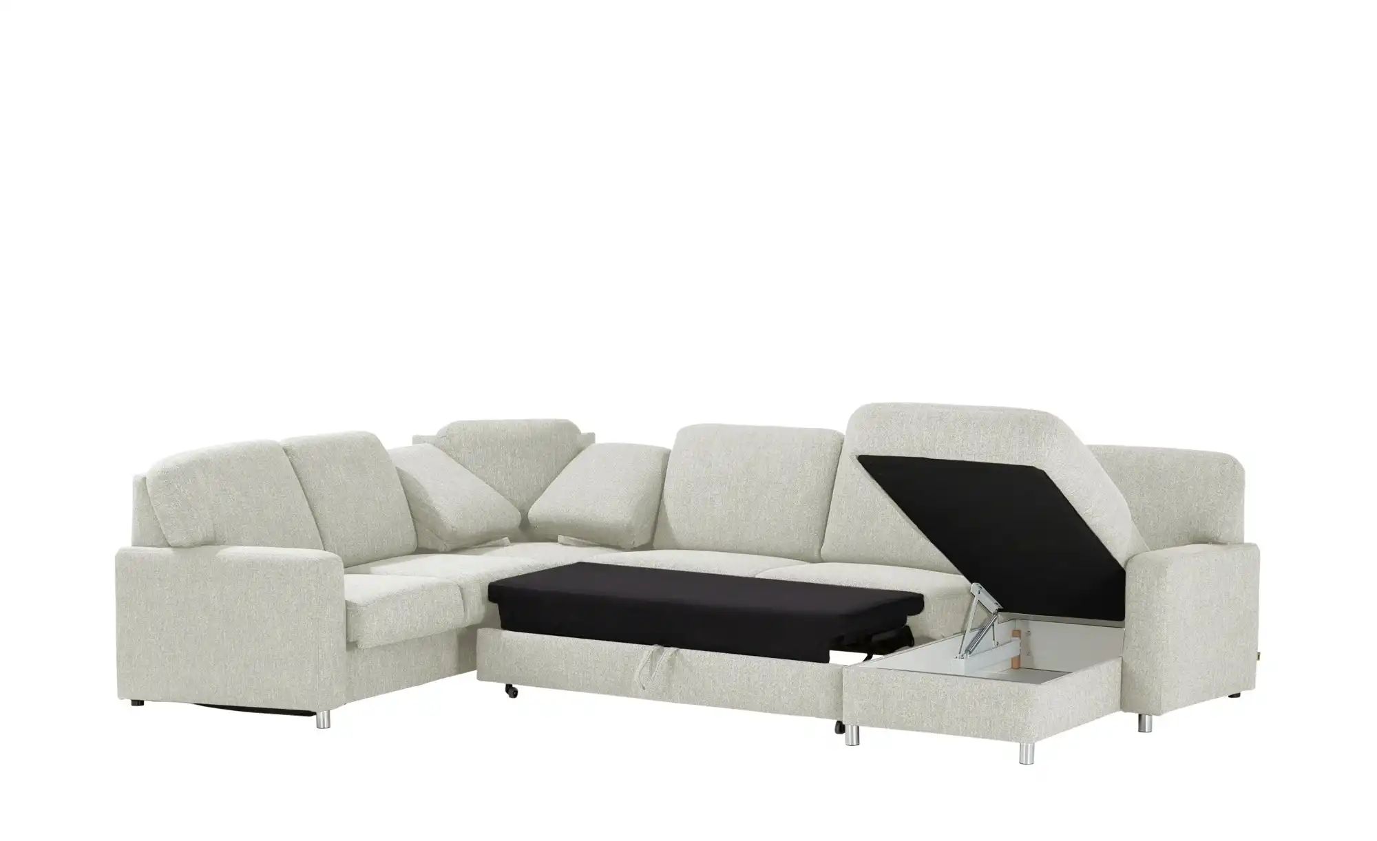 Thumbnail - smart Wohnlandschaft  Valencia ¦ grau ¦ Maße (cm): B: 341 H: 90 T: 173.0 Polstermöbel > Sofas > Schlafsofas - Höffner