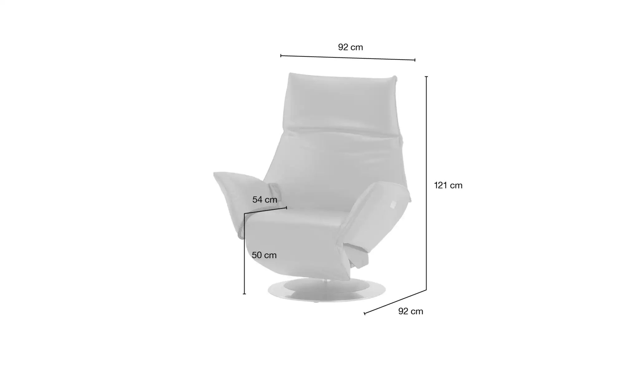 KOINOR Ledersessel  Safira ¦ rot ¦ Maße (cm): B: 92 H: 121 T: 92 Polstermöb günstig online kaufen