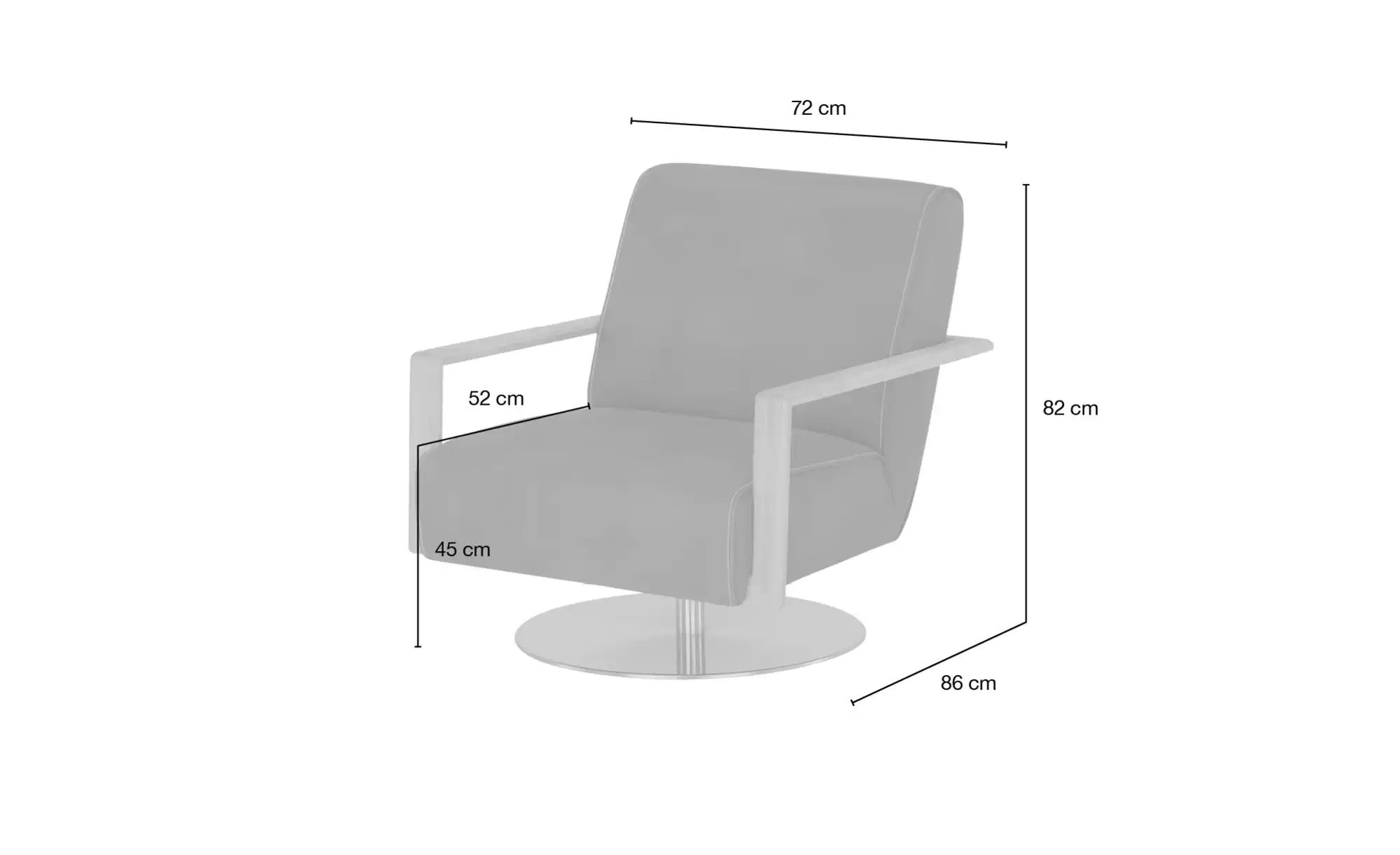Thumbnail - KOINOR Sessel Icarus ¦ orange ¦ Maße (cm): B: 72 H: 82 T: 86.0 Polstermöbel > Sessel > Fernsehsessel - Höffner