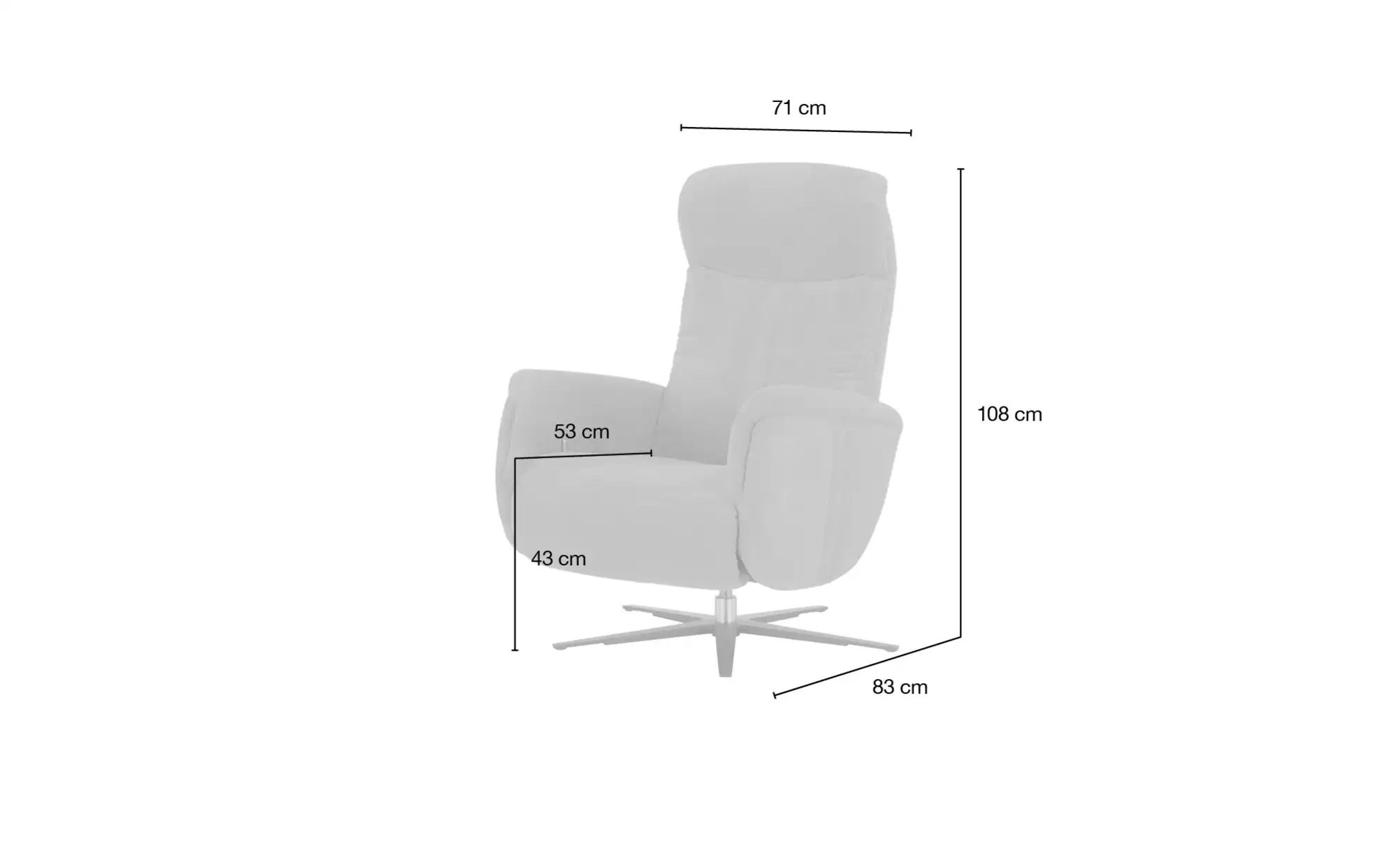 Thumbnail - meinSofa Drehsessel Franzi ¦ braun ¦ Maße (cm): B: 71 H: 108 T: 83.0 Polstermöbel > Sessel > Drehsessel - Höffner