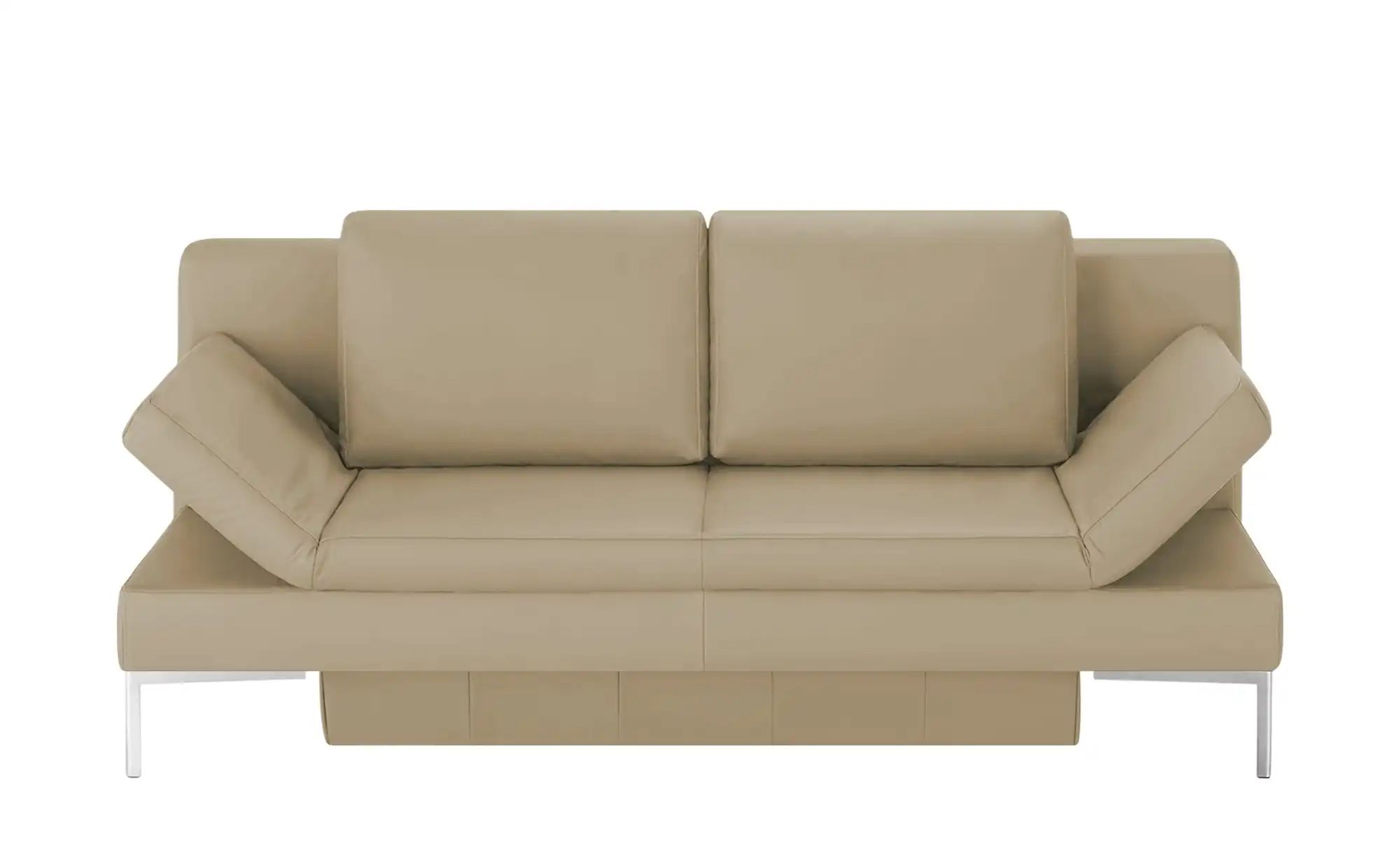 Schlafsofa mit Sitz- und Rückenfläche aus Echtleder Kenny ¦ beige ¦ Maße (c günstig online kaufen