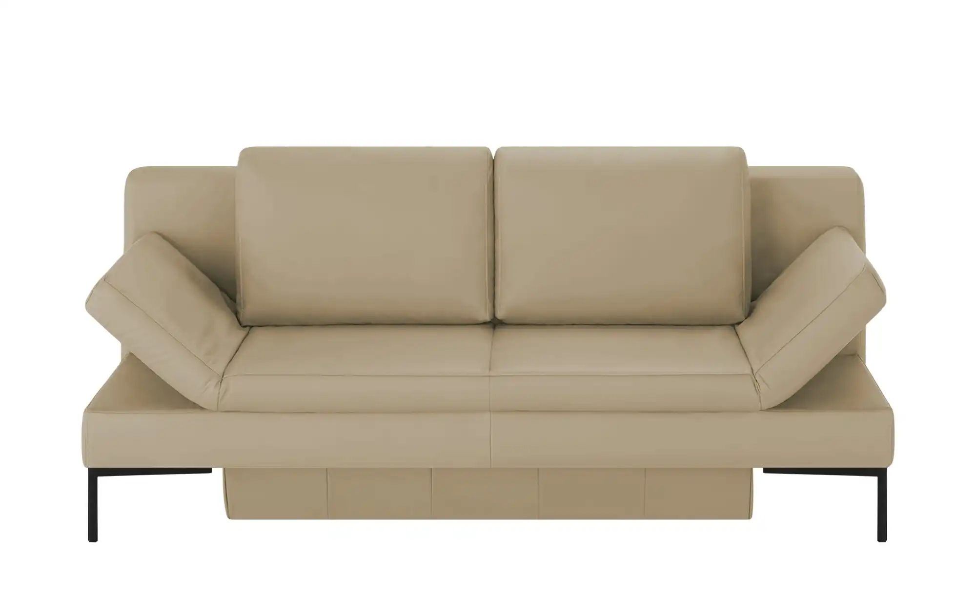 Schlafsofa mit Sitz- und Rückenfläche aus Echtleder Kenny ¦ beige ¦ Maße (c günstig online kaufen