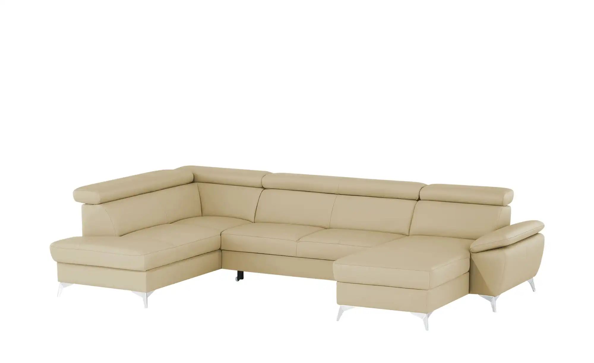 Thumbnail - uno Wohnlandschaft mit verstellbarem Kopfteil Apollo ¦ beige ¦ Maße (cm): B: 338 H: 96 T: 210.0 Polstermöbel > Sofas > S...