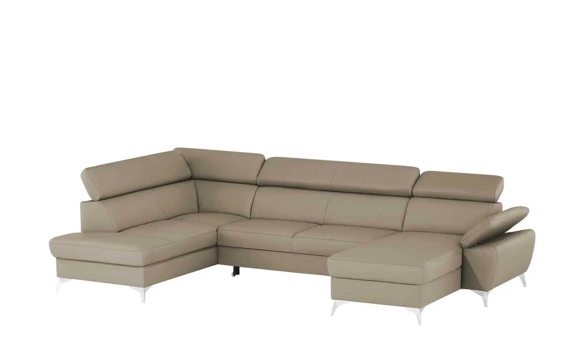 Thumbnail - uno Wohnlandschaft mit verstellbarem Kopfteil Apollo ¦ grau ¦ Maße (cm): B: 338 H: 96 T: 210.0 Polstermöbel > Sofas > Sc...