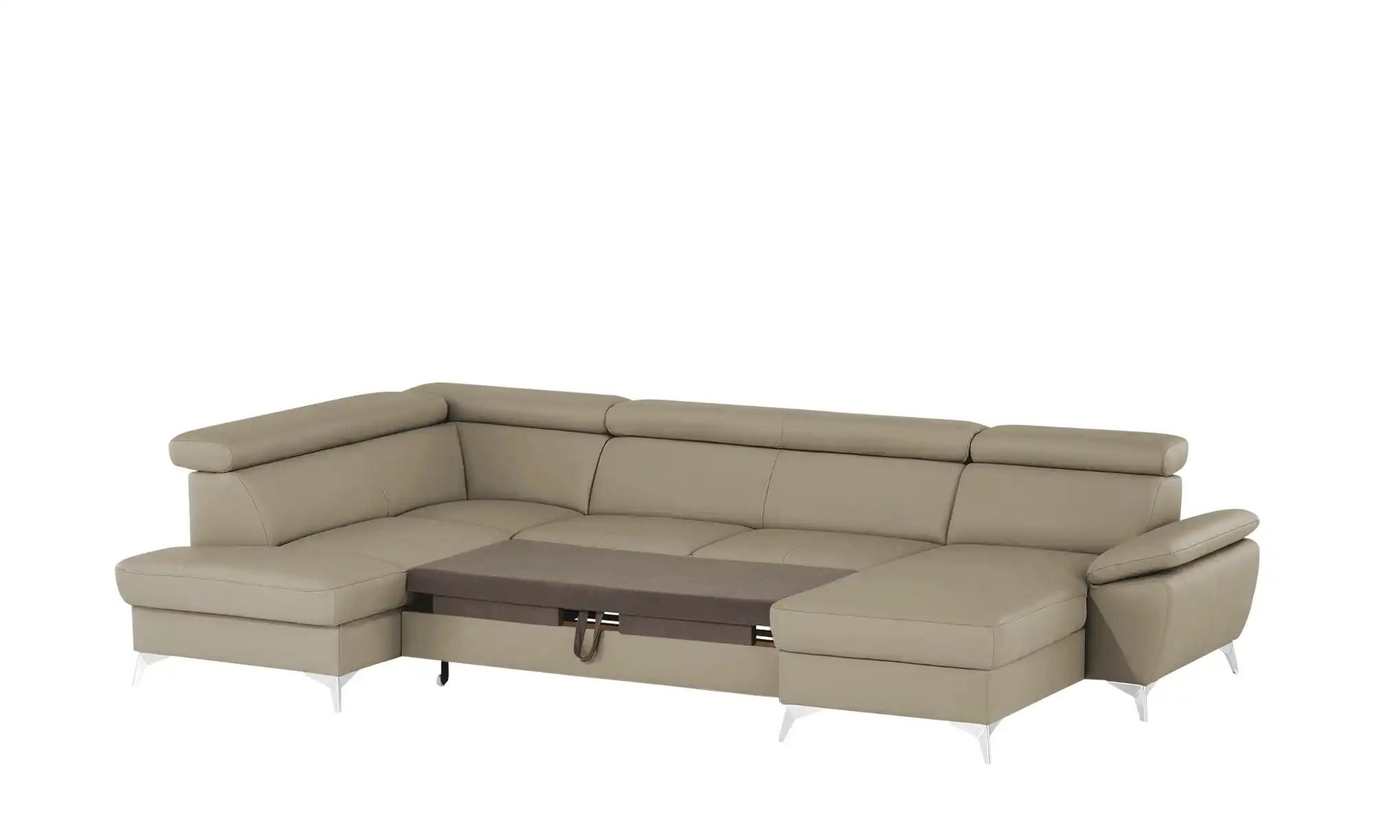 Thumbnail - uno Wohnlandschaft mit verstellbarem Kopfteil Apollo ¦ grau ¦ Maße (cm): B: 338 H: 96 T: 210.0 Polstermöbel > Sofas > Sc...