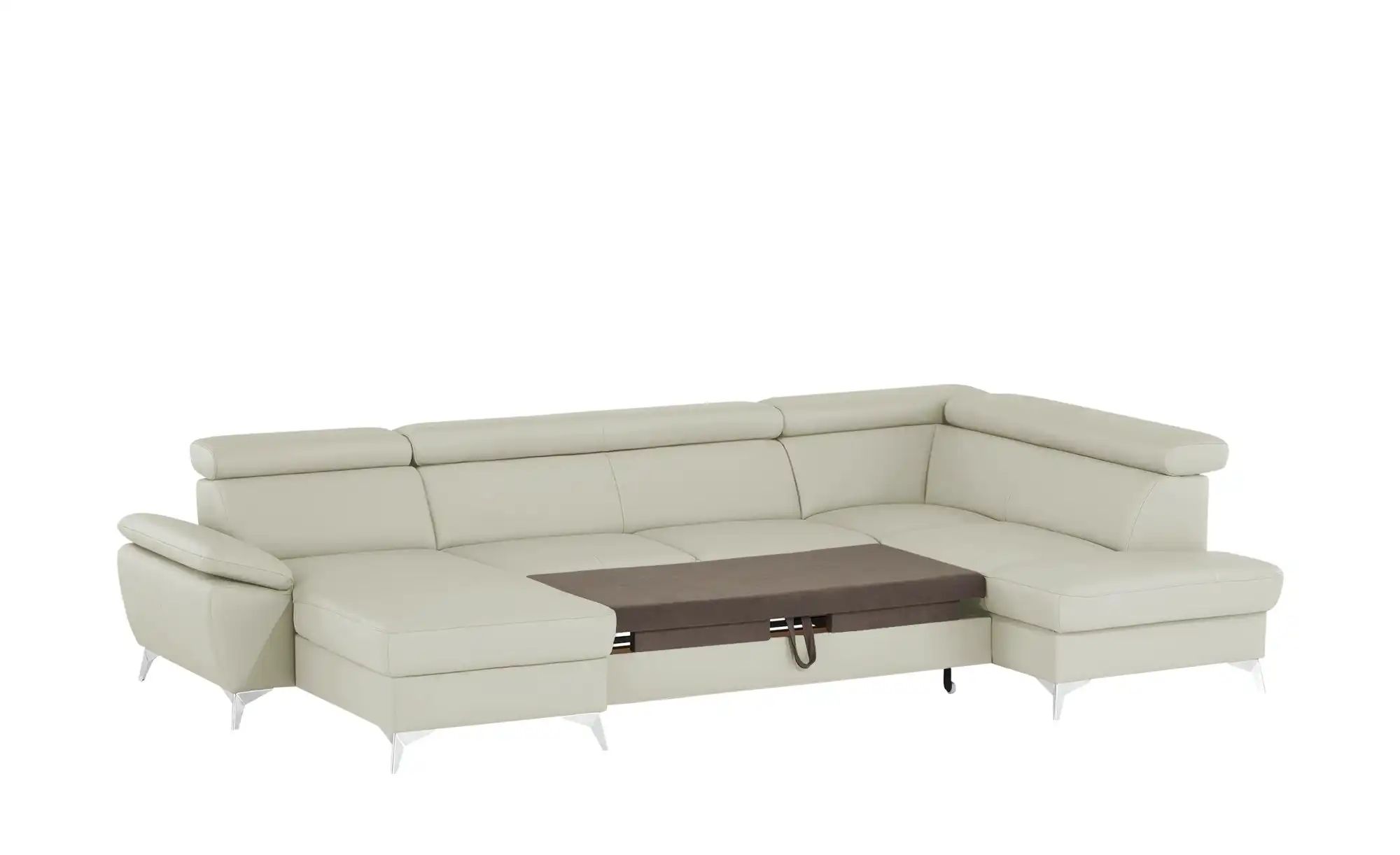 uno Wohnlandschaft mit verstellbarem Kopfteil Apollo ¦ grau ¦ Maße (cm): B: günstig online kaufen