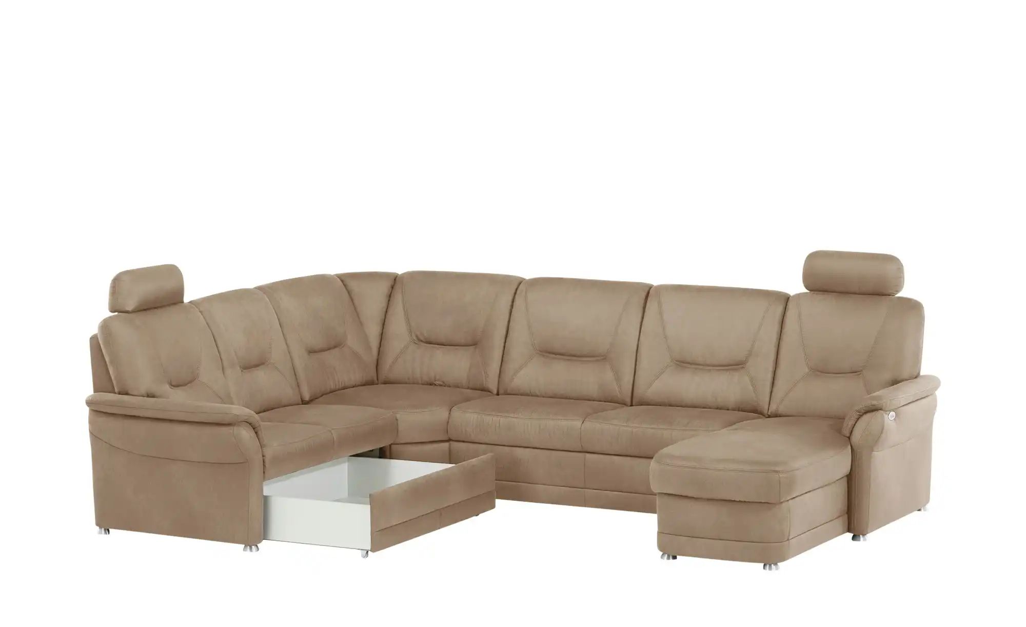 Thumbnail - meinSofa Wohnlandschaft aus Mikrofaser Edda ¦ beige ¦ Maße (cm): B: 309 H: 96 T: 227.0 Polstermöbel > Sofas > Wohnlandsc...