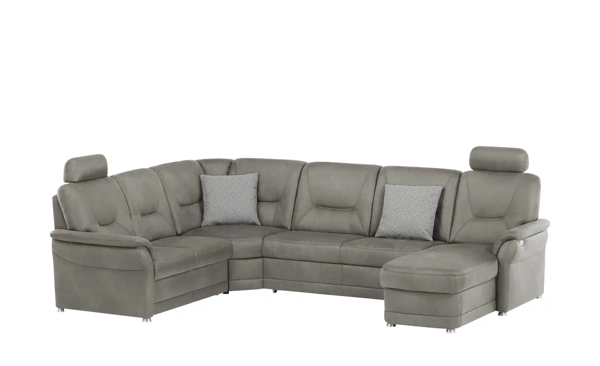 Thumbnail - meinSofa Wohnlandschaft aus Mikrofaser Edda ¦ grau ¦ Maße (cm): B: 309 H: 96 T: 227.0 Polstermöbel > Sofas > Wohnlandsch...