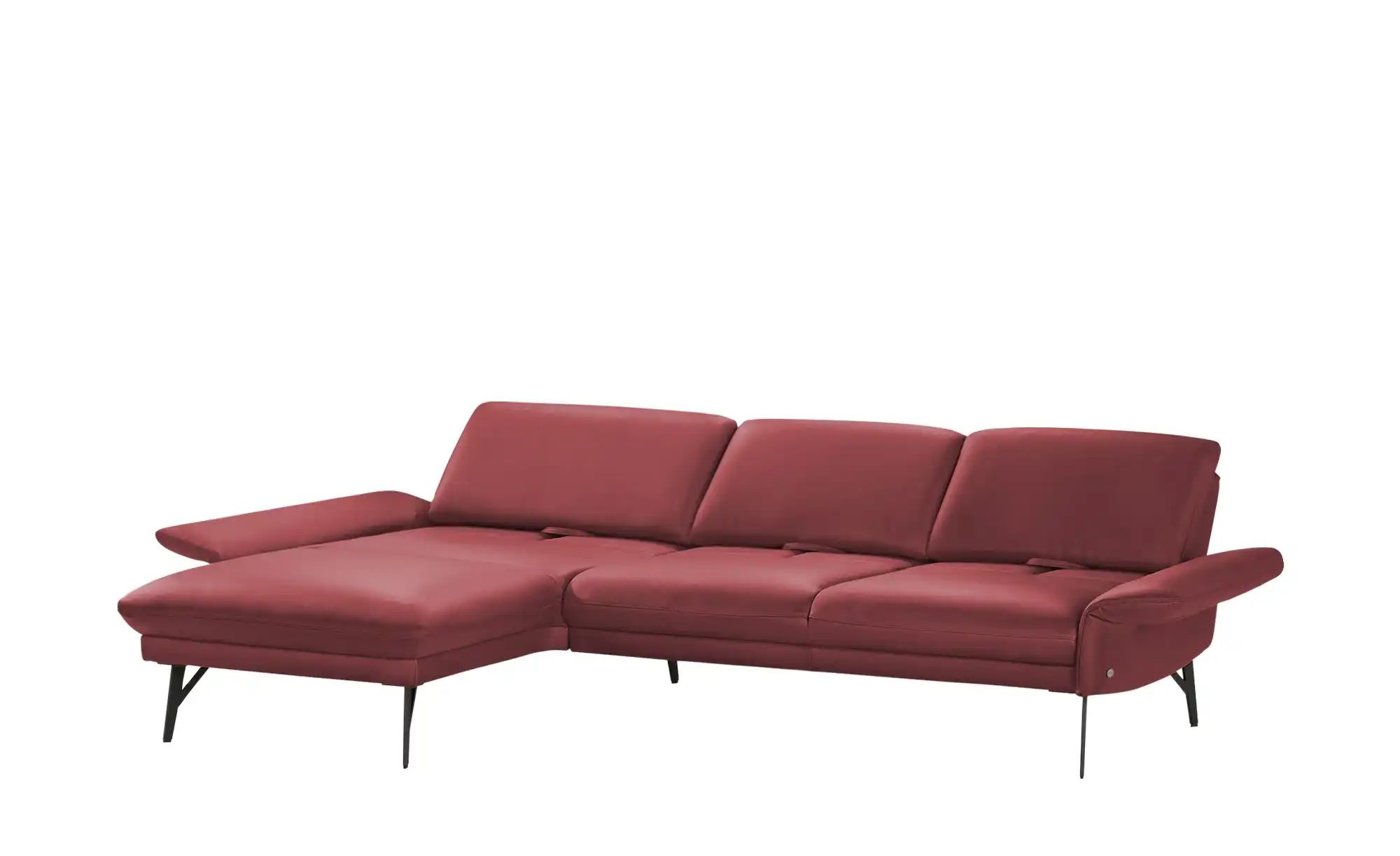 himolla Ecksofa Leder  1928 ¦ rot ¦ Maße (cm): B: 280 H: 83 T: 175 Polsterm günstig online kaufen