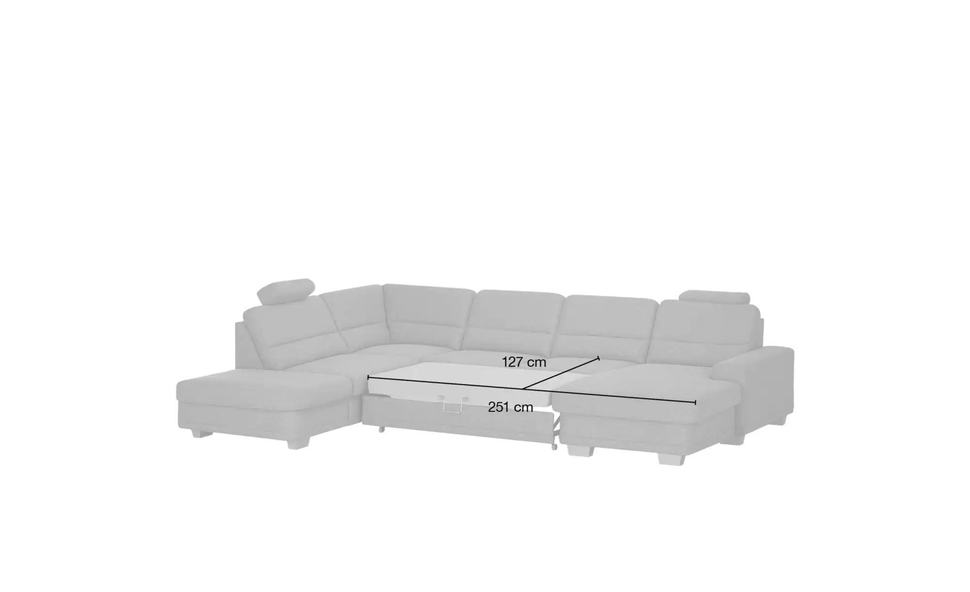 Thumbnail - meinSofa Wohnlandschaft Marc ¦ braun ¦ Maße (cm): B: 311 H: 85 T: 234.0 Polstermöbel > Sofas > Wohnlandschaften - Höffn...