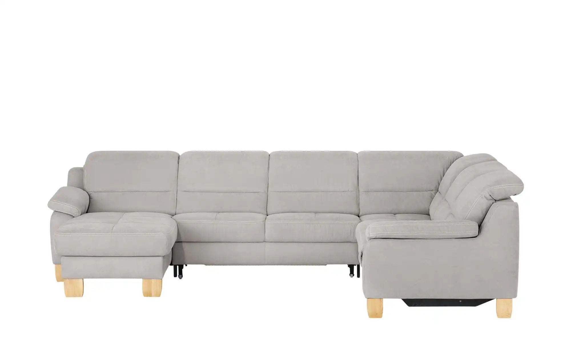 meinSofa Wohnlandschaft aus Mikrofaser Hanna ¦ grau ¦ Maße (cm): B: 322 H: günstig online kaufen