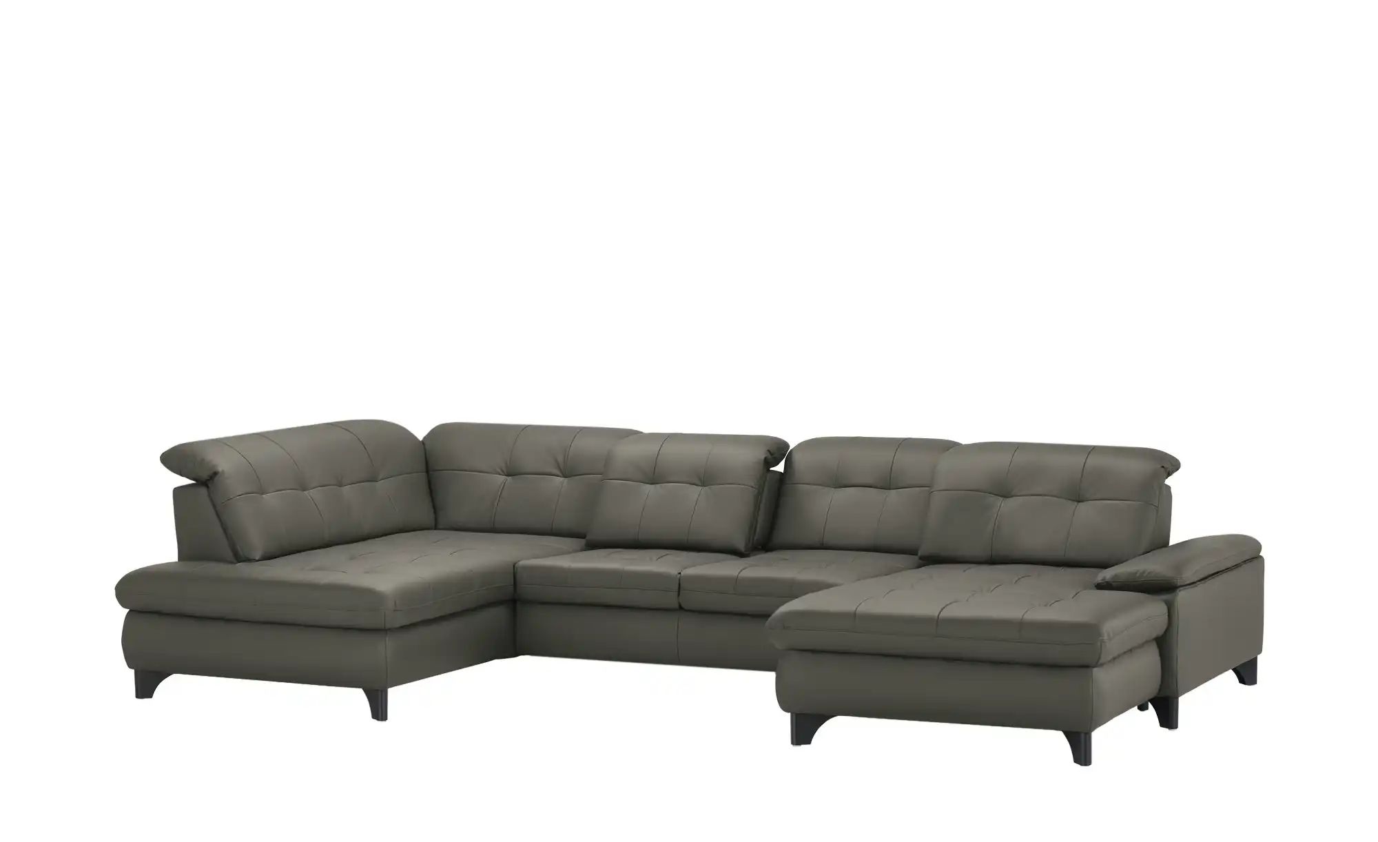 meinSofa Wohnlandschaft Leder Jona | Grau, links