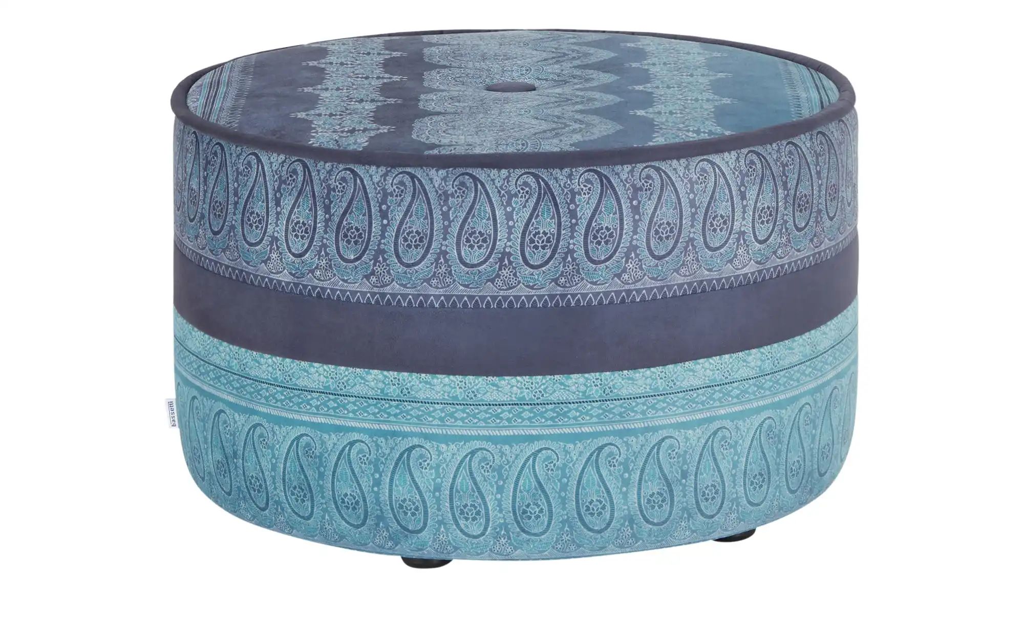 bassetti by SCHRÖNO Pouf aus Velours Tino ¦ Maße (cm): H: 39  Ø: 63 Polster günstig online kaufen