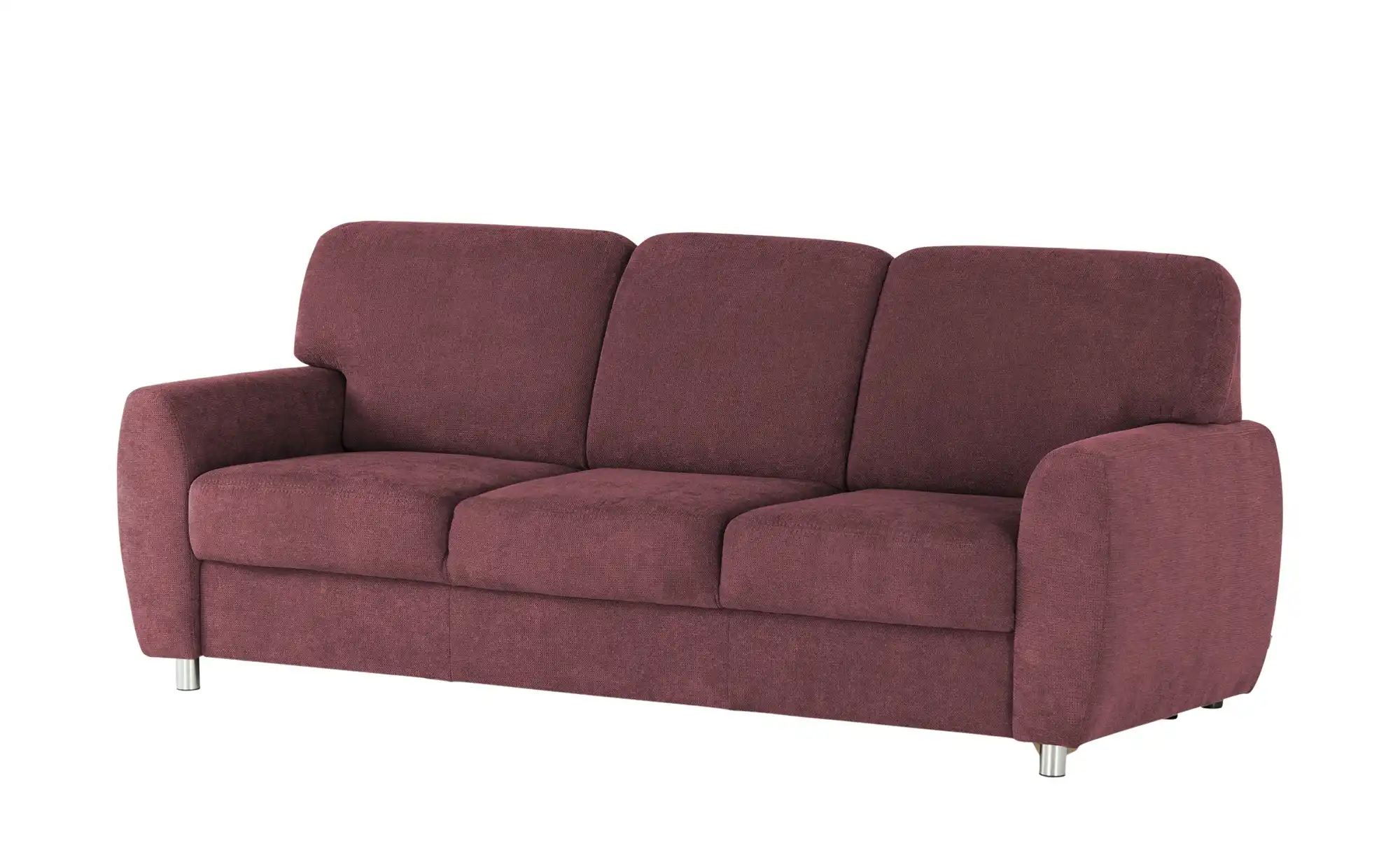 Thumbnail - smart Sofa  Valencia ¦ rot ¦ Maße (cm): B: 220 H: 90 T: 93.0 Polstermöbel > Sofas > 3-Sitzer - Höffner