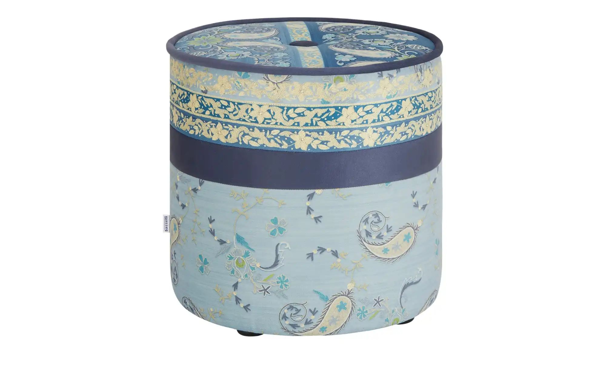 bassetti by SCHRÖNO Pouf  Tinetto ¦ blau ¦ Maße (cm): H: 44  Ø: 43 Polsterm günstig online kaufen