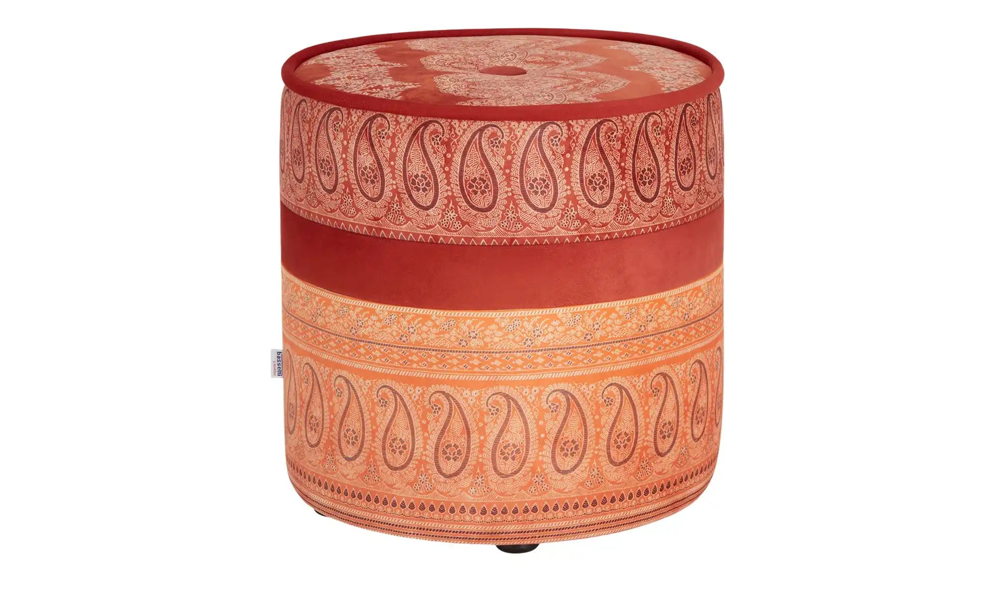 bassetti by SCHRÖNO Pouf  Tinetto ¦ orange ¦ Maße (cm): H: 44  Ø: 43 Polste günstig online kaufen