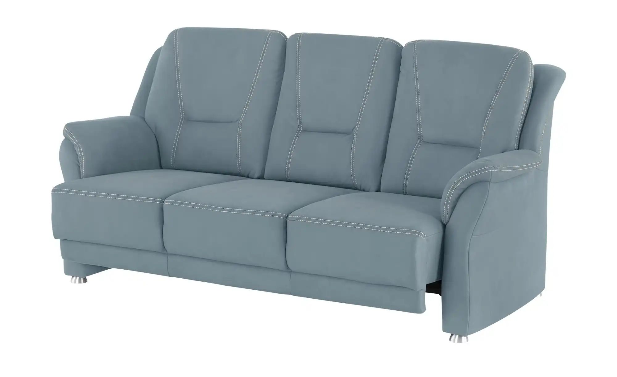 Thumbnail - Sofa 3-sitzig aus Mikrofaser Wilma ¦ blau ¦ Maße (cm): B: 198 H: 100 T: 89.0 Polstermöbel > Sofas > 3-Sitzer - Höffner