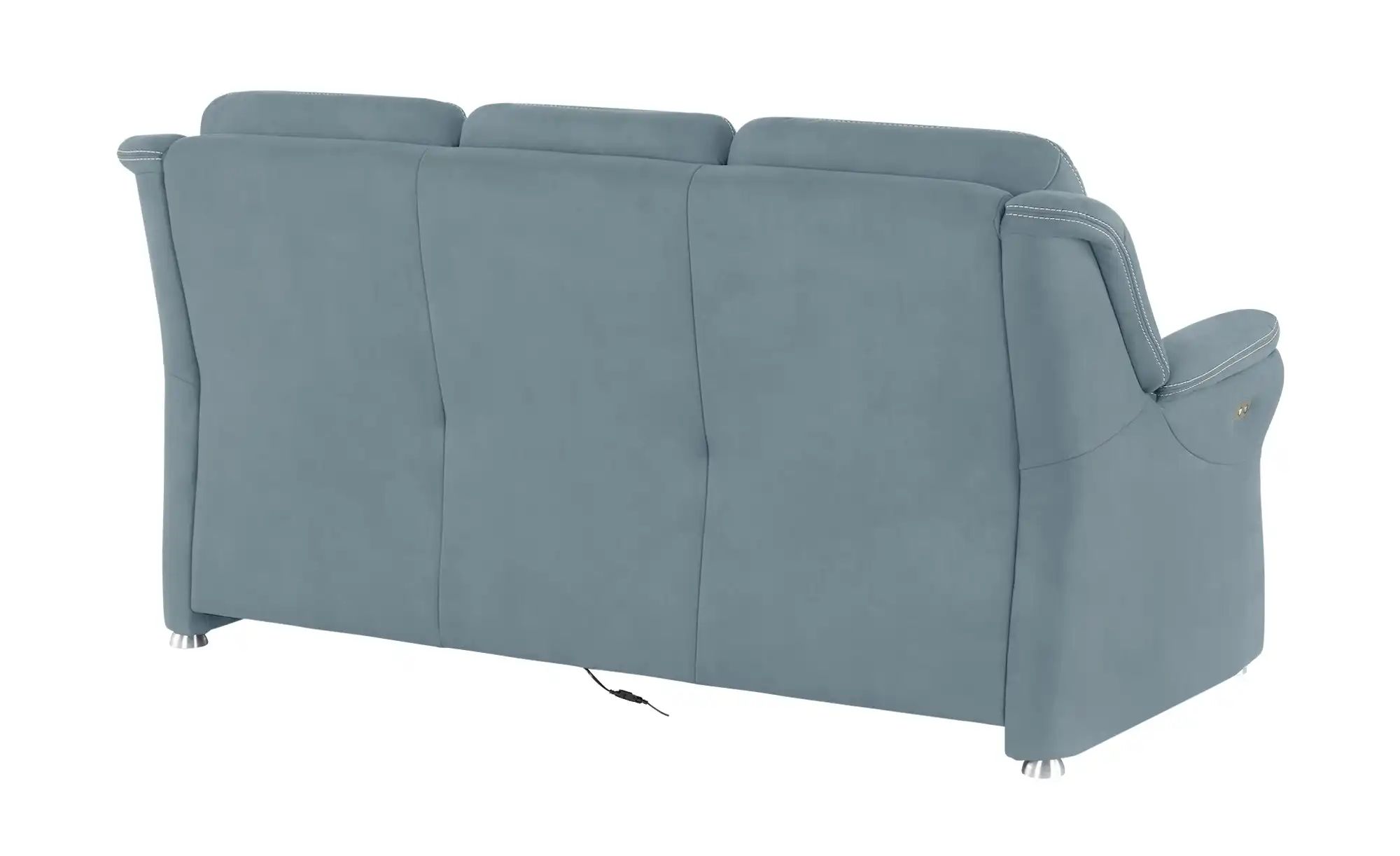 Thumbnail - Sofa 3-sitzig aus Mikrofaser Wilma ¦ blau ¦ Maße (cm): B: 198 H: 100 T: 89.0 Polstermöbel > Sofas > 3-Sitzer - Höffner