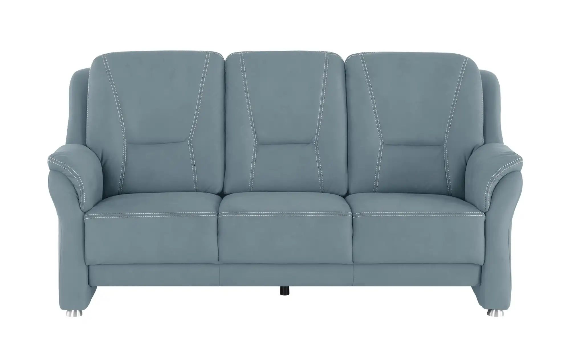 Sofa 3-sitzig aus Mikrofaser Wilma ¦ blau ¦ Maße (cm): B: 198 H: 100 T: 89 günstig online kaufen